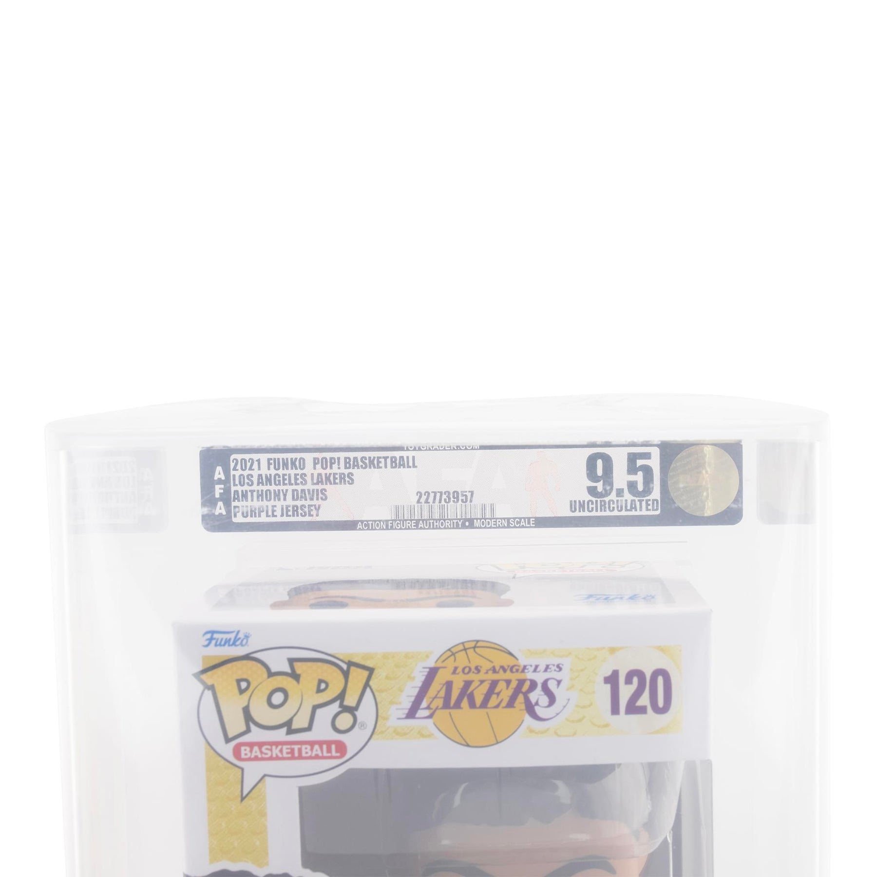 NBA LA Lakers Funko POP | Anthony Davis (Purple Jersey) | Rated AFA 9.5