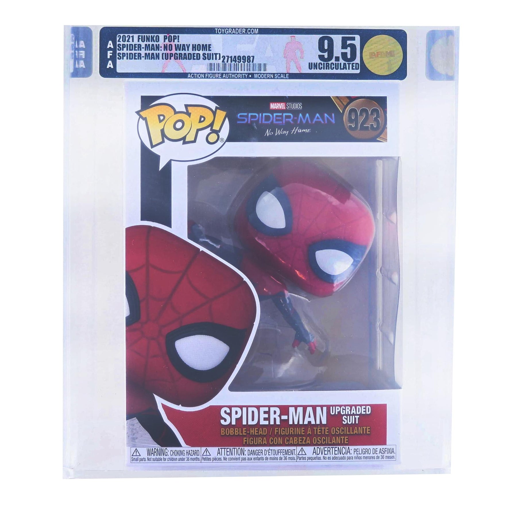 Marvel Spiderman No Way Home Funko POP | Spiderman Upgrade Suit | Rated AFA 9.5