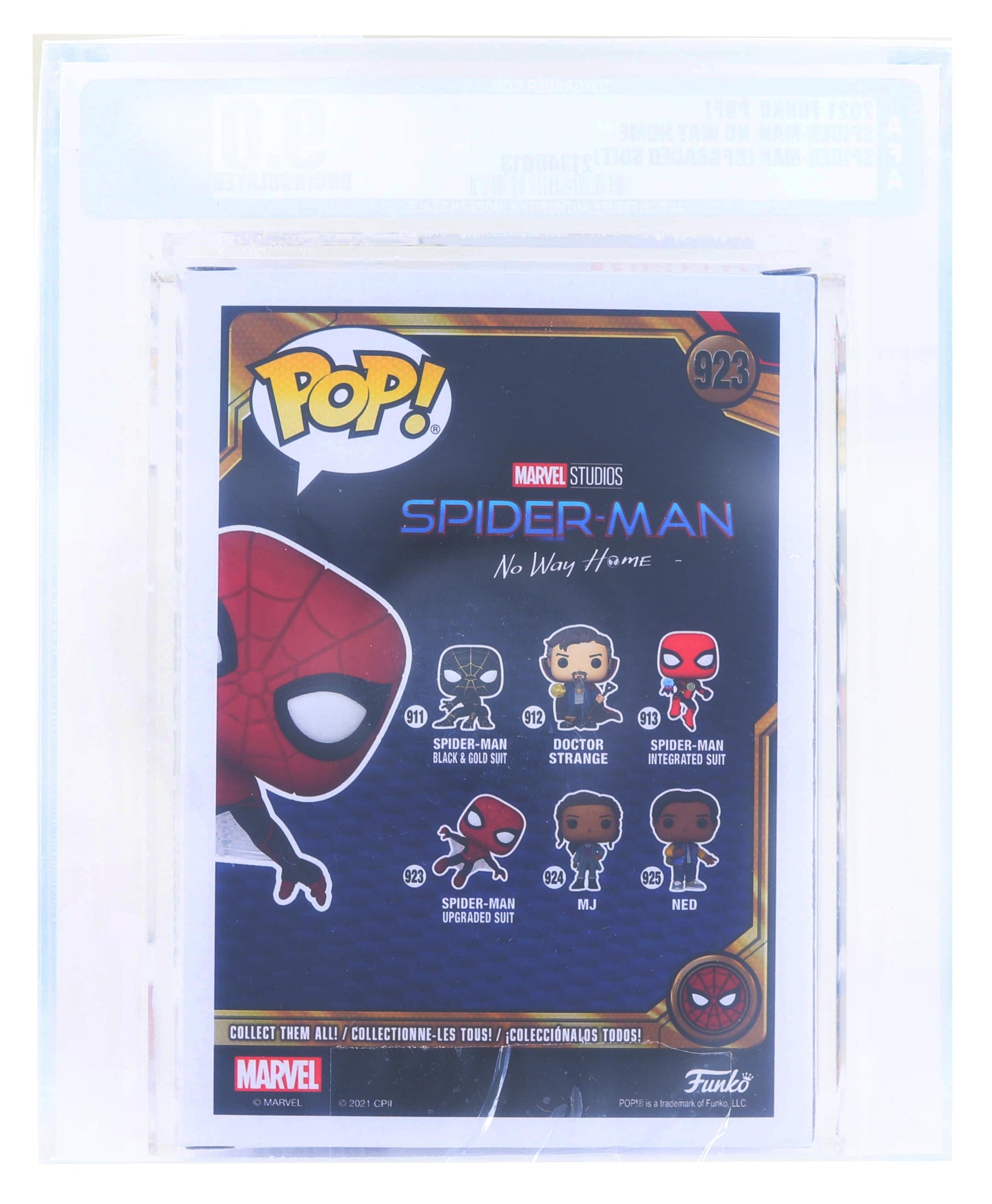 Marvel Spiderman No Way Home Funko POP | Spiderman Upgrade Suit | Rated AFA 9.5
