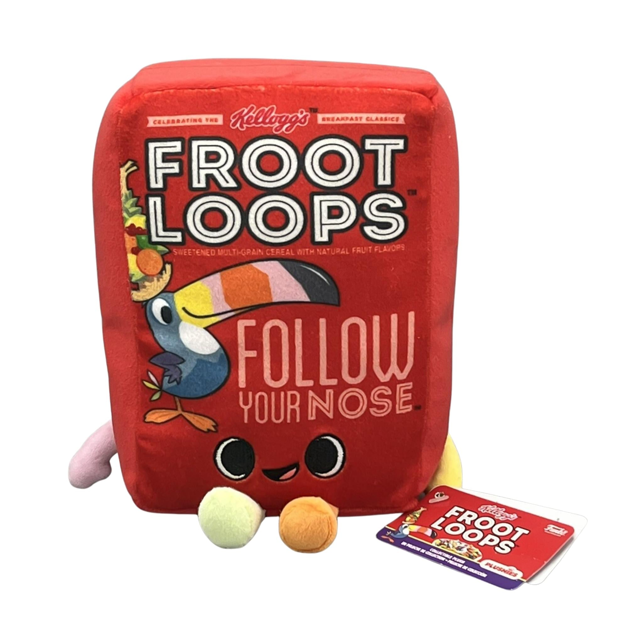 Kelloggs 6 Inch Funko Plush | Froot Loops Cereal Box