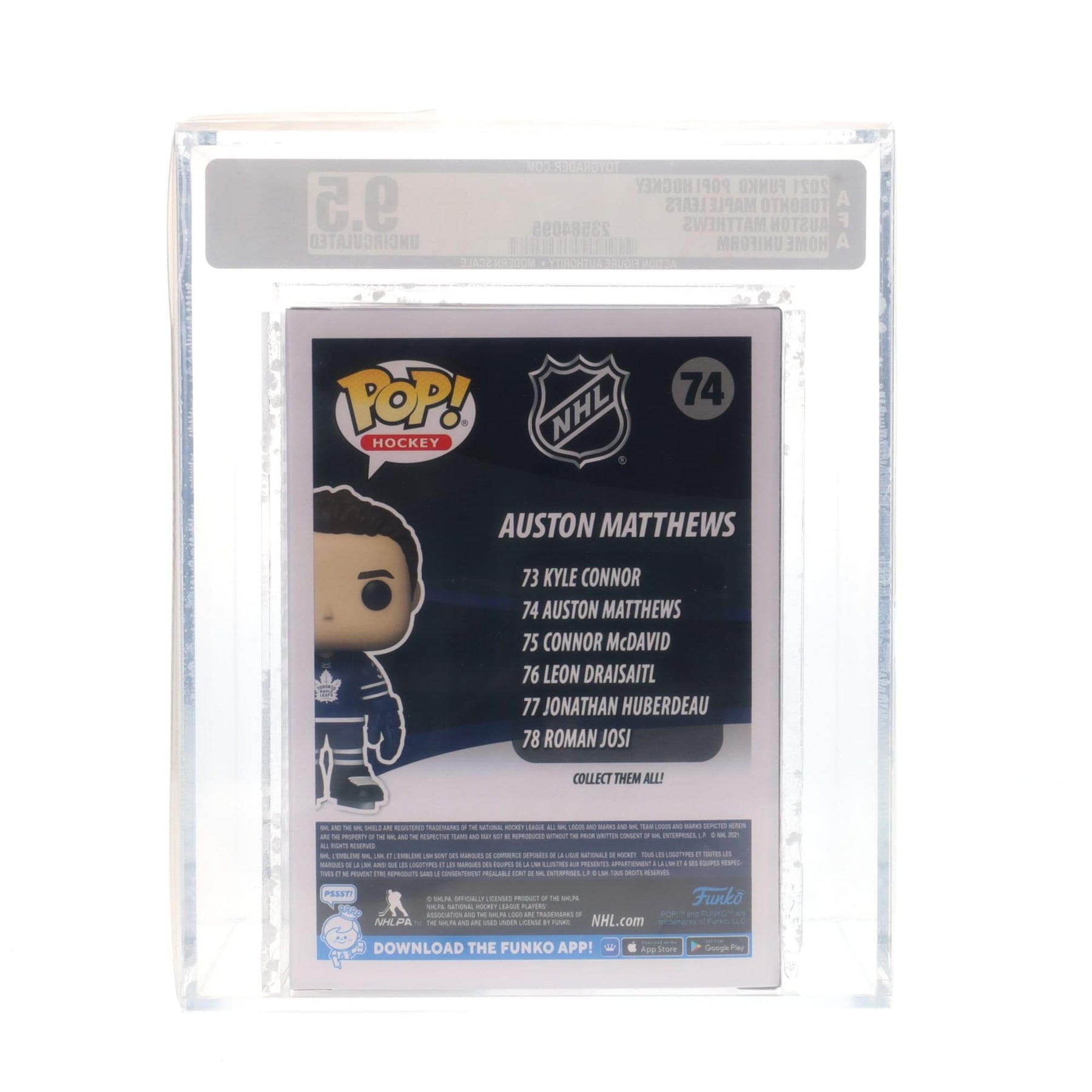 Toronto Maple Leafs NHL Funko POP Vinyl Figure | Auston Matthews (Home Uniform) | Rated AFA 9.5
