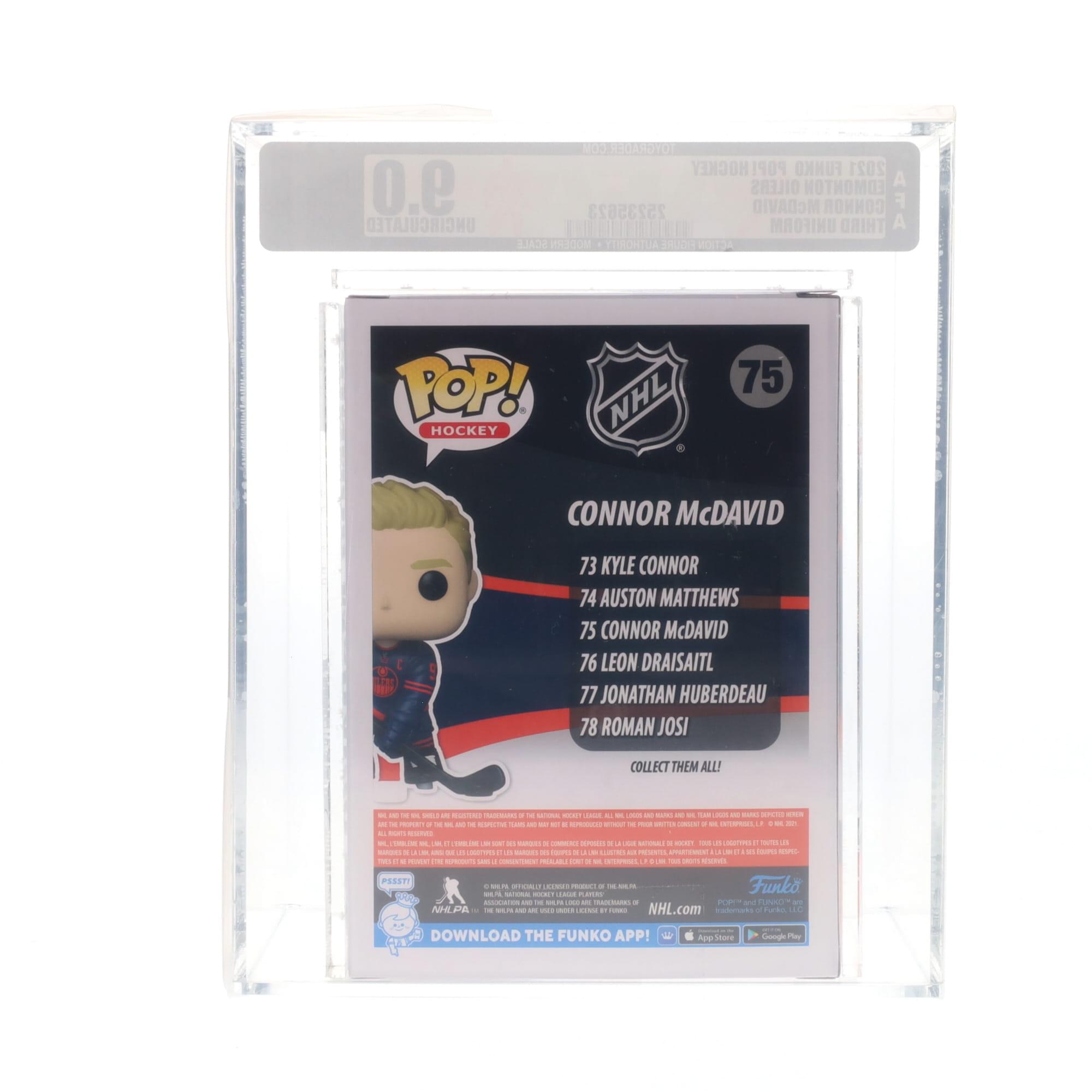 Edmonton Oilers NHL Funko POP Vinyl Figure | Connor McDavid (Third Uniform) | Rated AFA 9