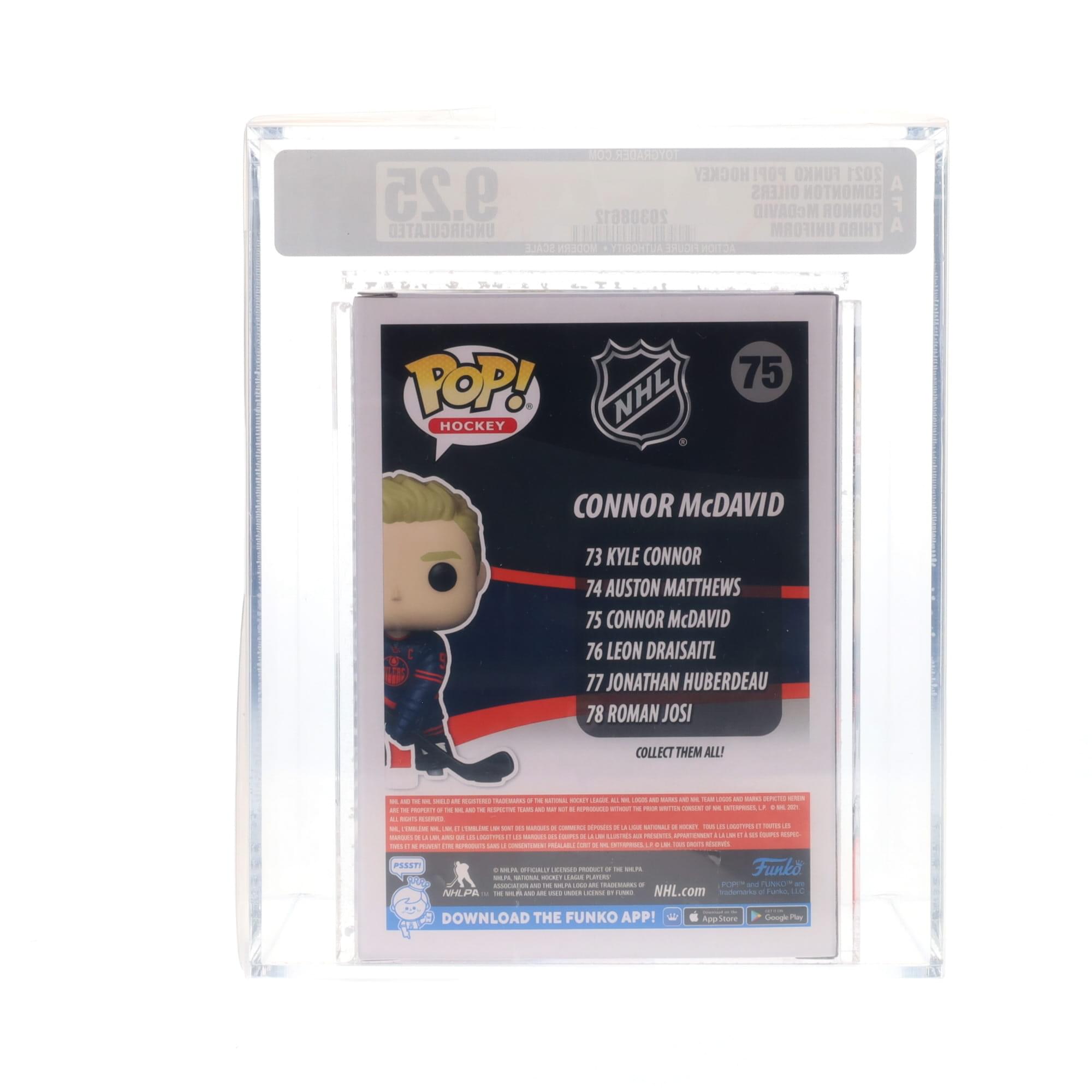 Edmonton Oilers NHL Funko POP Vinyl Figure | Connor McDavid (Third Uniform) | Rated AFA 9.25