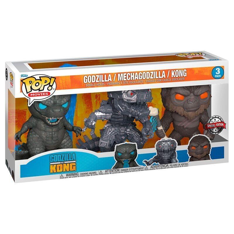 Godzilla vs Kong Funko POP 3 Pack | Godzilla | Mechagodzilla | Kong