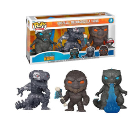 Godzilla vs Kong Funko POP 3 Pack | Godzilla | Mechagodzilla | Kong