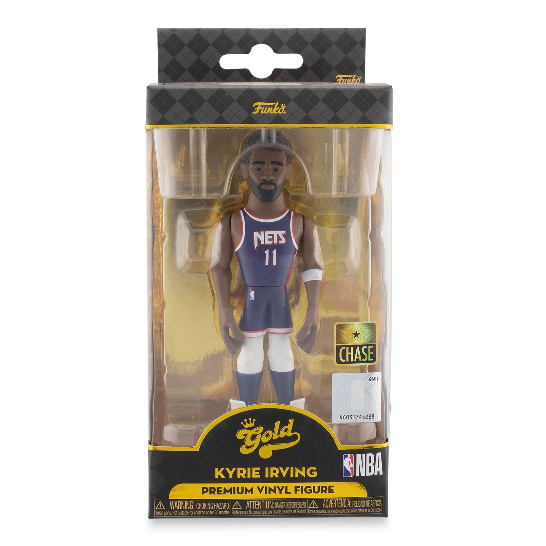 Brooklyn Nets NBA Funko Gold 5 Inch Vinyl Figure | Kyrie Irving CHASE