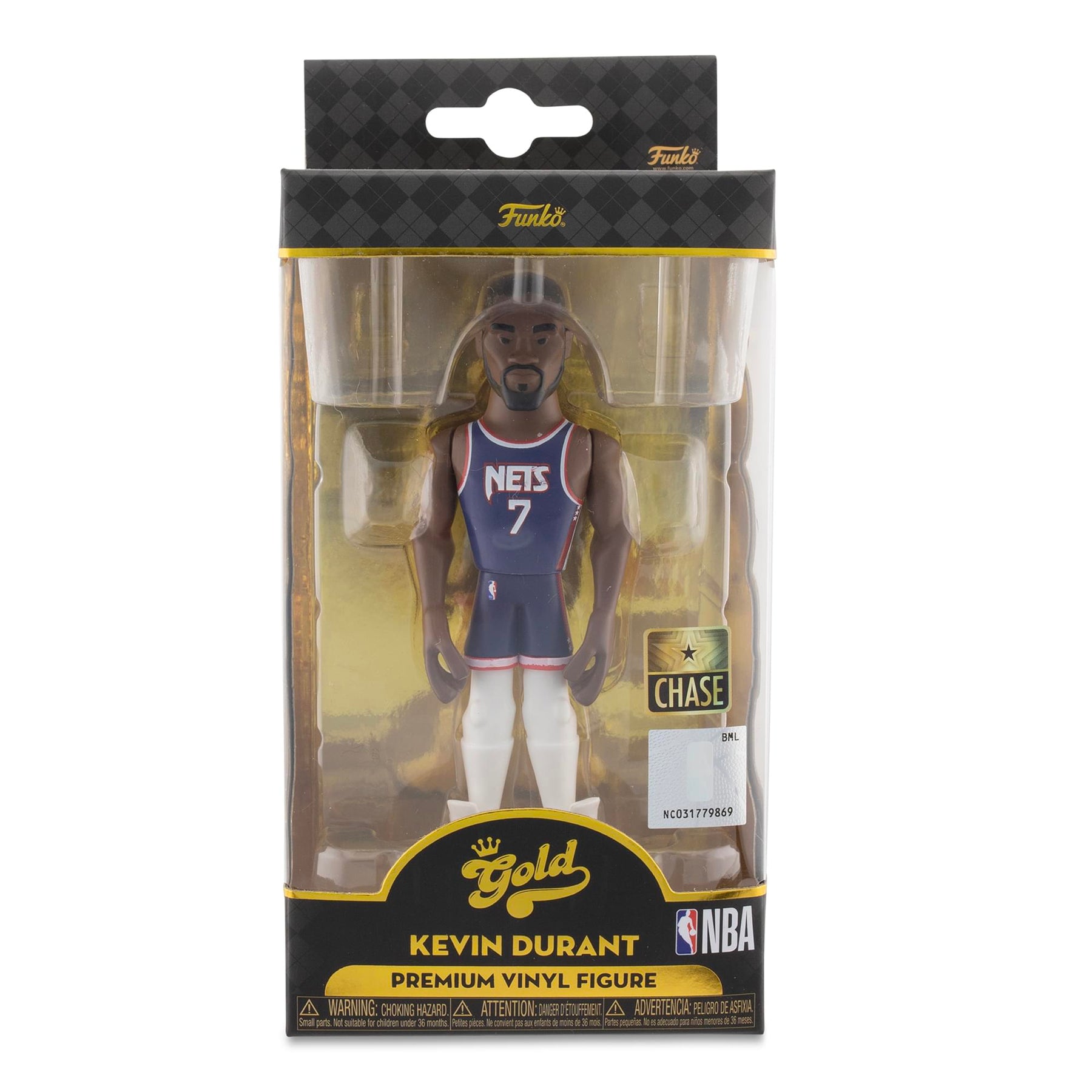 Brooklyn Nets NBA Funko Gold 5 Inch Vinyl Figure | Kevin Durant CHASE