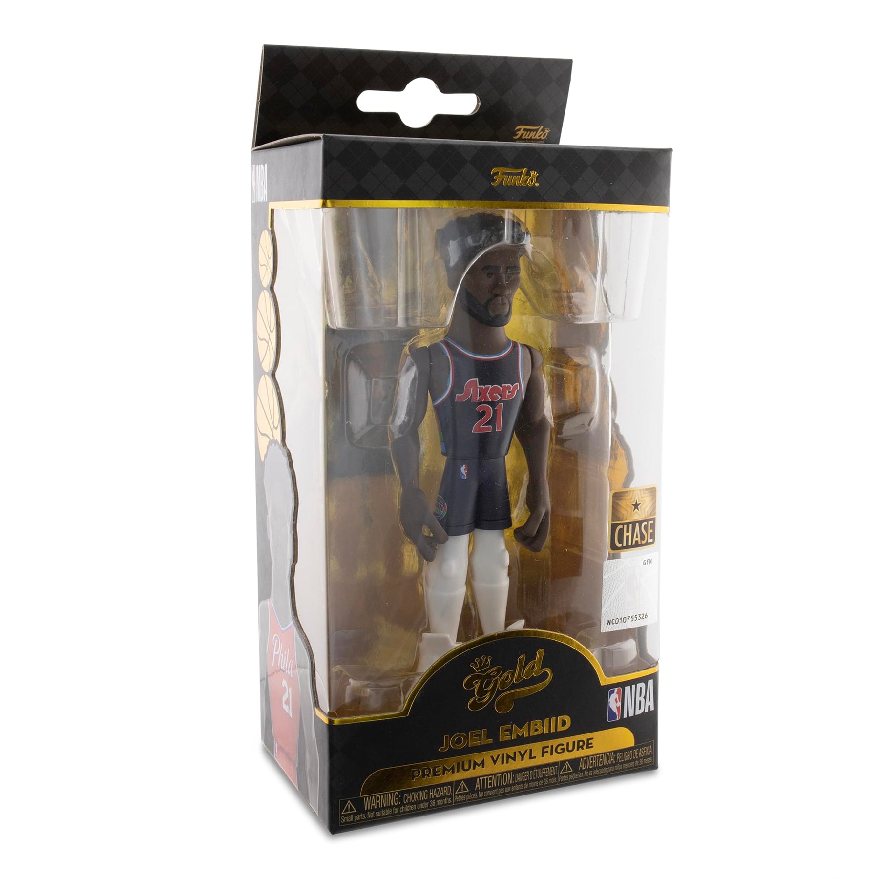 Philadelphia 76ers NBA Funko Gold 5 Inch Vinyl Figure | Joel Embiid CHASE