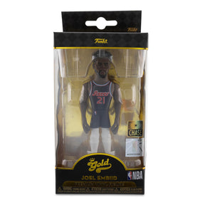 Philadelphia 76ers NBA Funko Gold 5 Inch Vinyl Figure | Joel Embiid CHASE