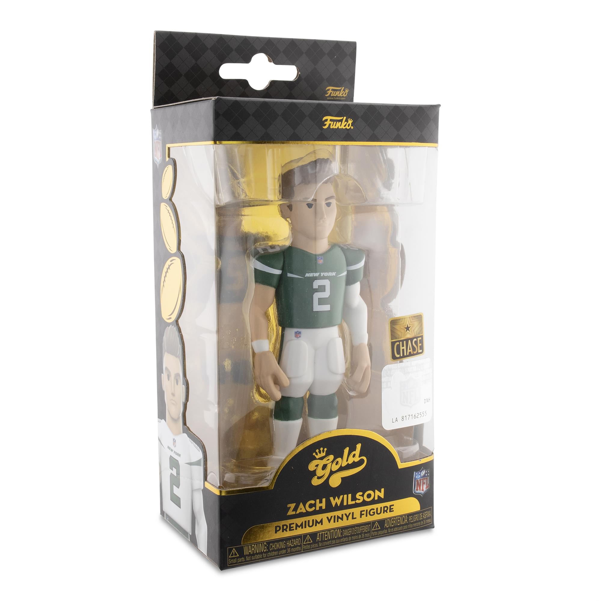 NY Jets NFL Funko Gold 5 Inch Vinyl Figure | Zach Wilson CHASE