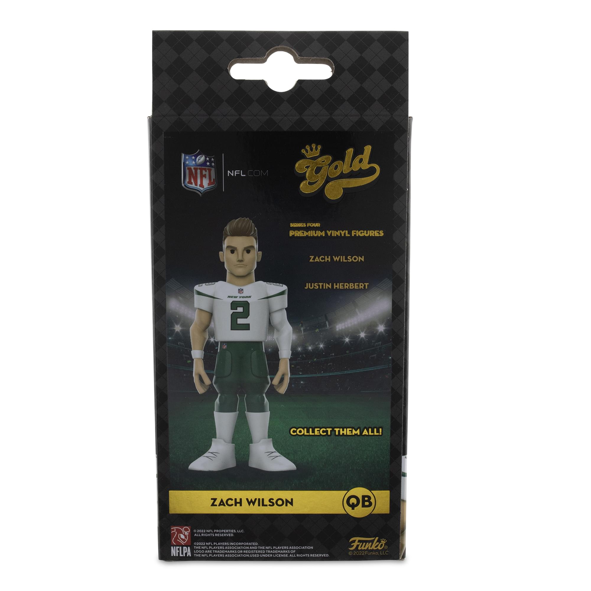 NY Jets NFL Funko Gold 5 Inch Vinyl Figure | Zach Wilson CHASE
