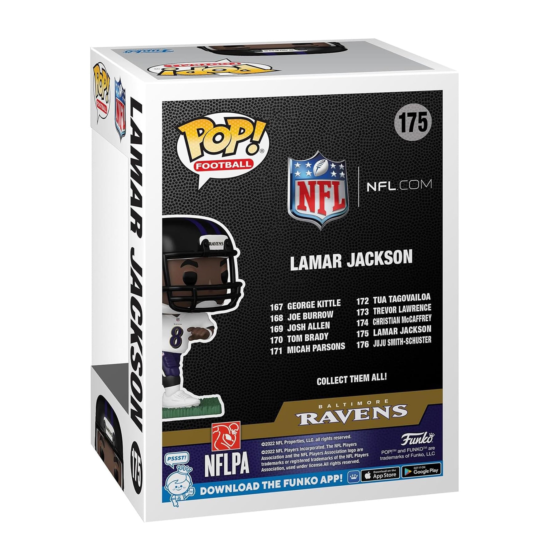 Baltimore Ravens NFL Funko POP | Lamar Jackson (Away Jersey)