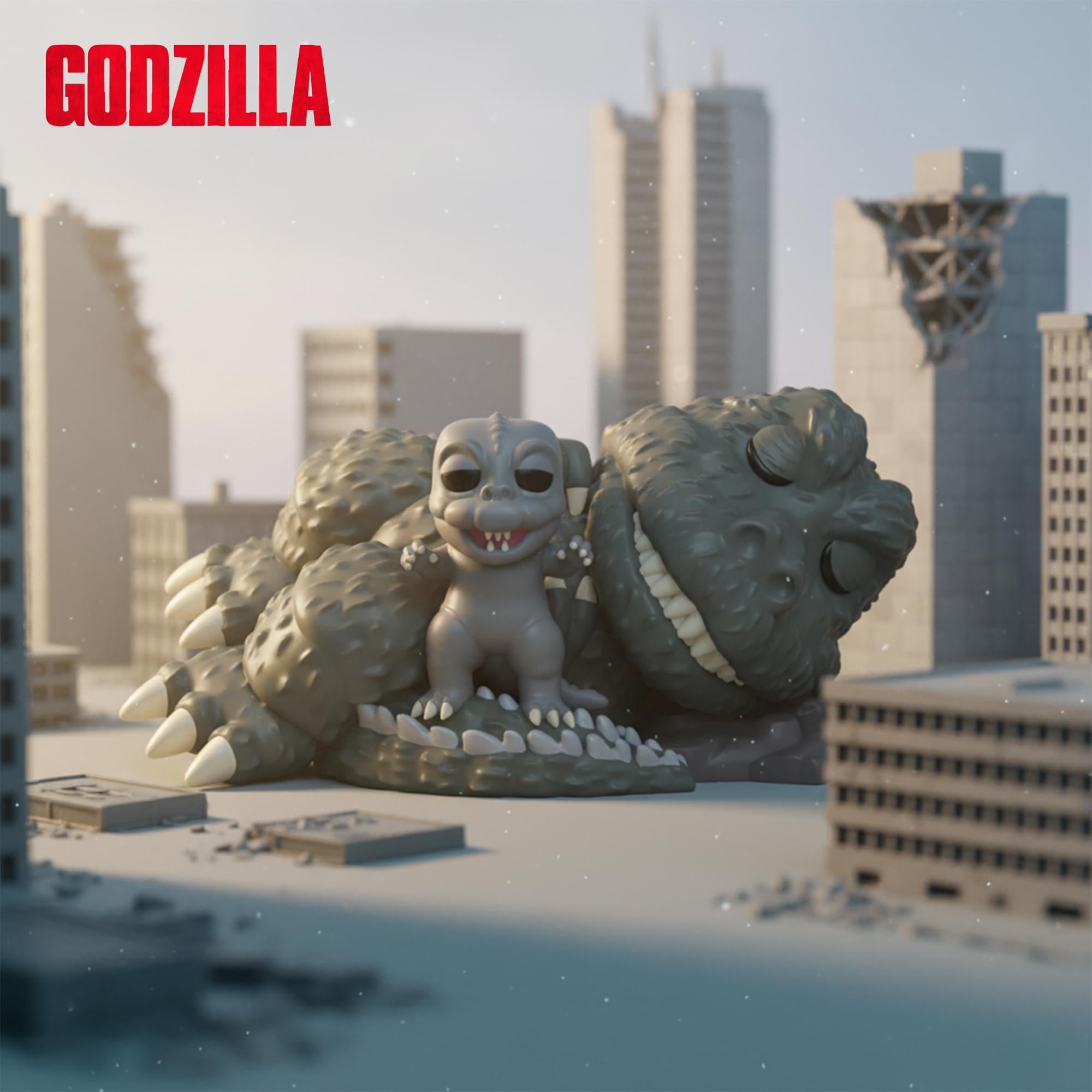Godzilla Funko POP Super | Godzilla Sleeping With Minilla