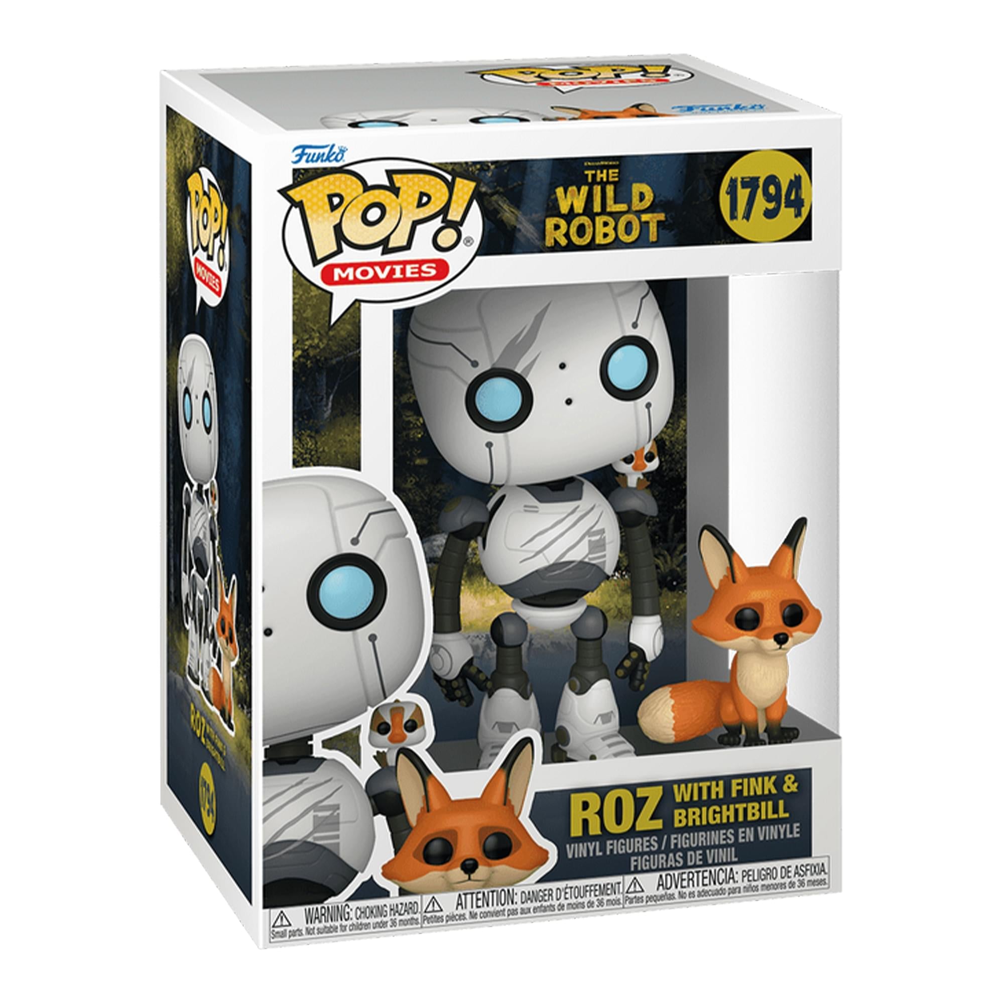 The Wild Robot Funko POP Movies | Roz w/ Brightbill & Fink