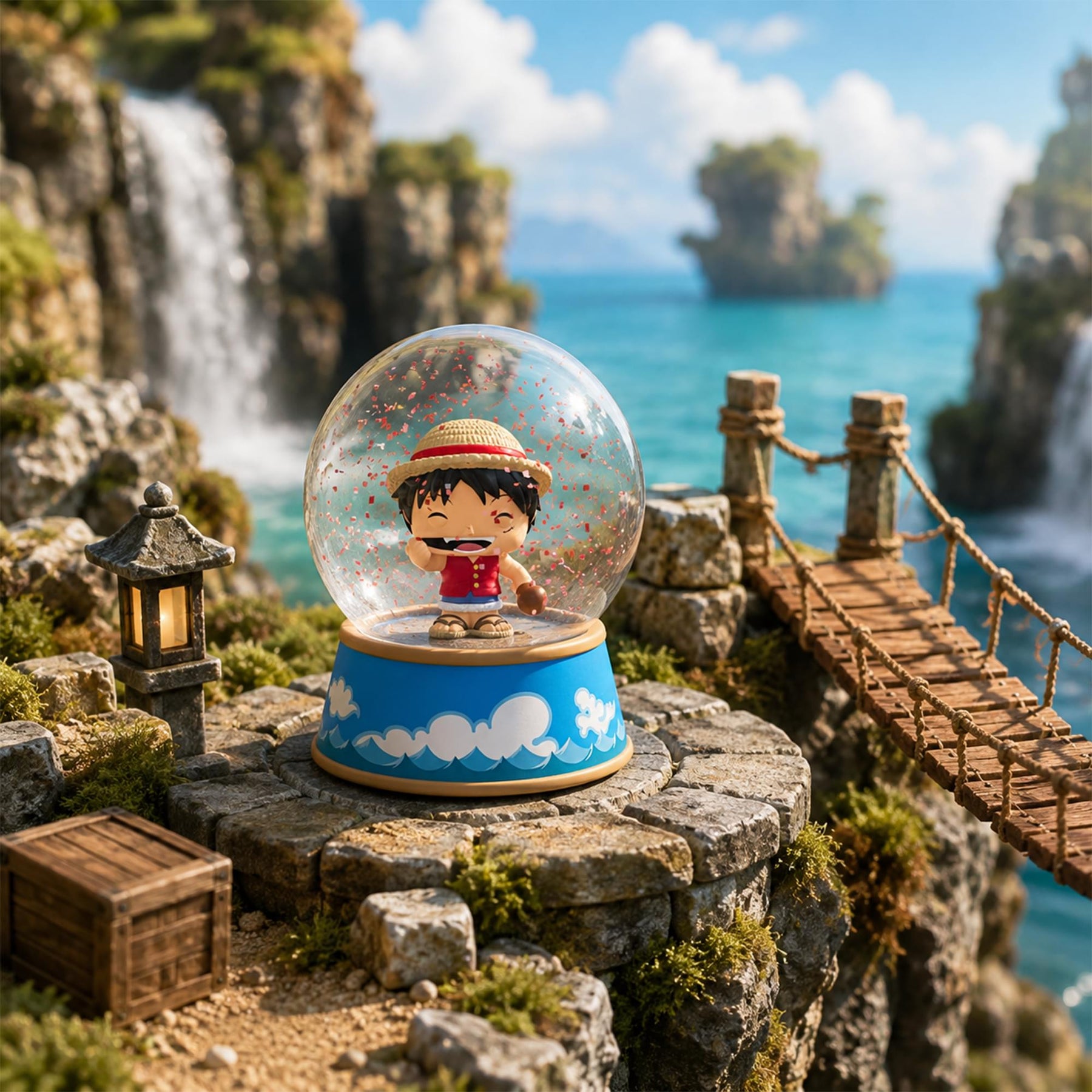 One Piece Funko Mini POP Glitter Globe | Monkey D. Luffy