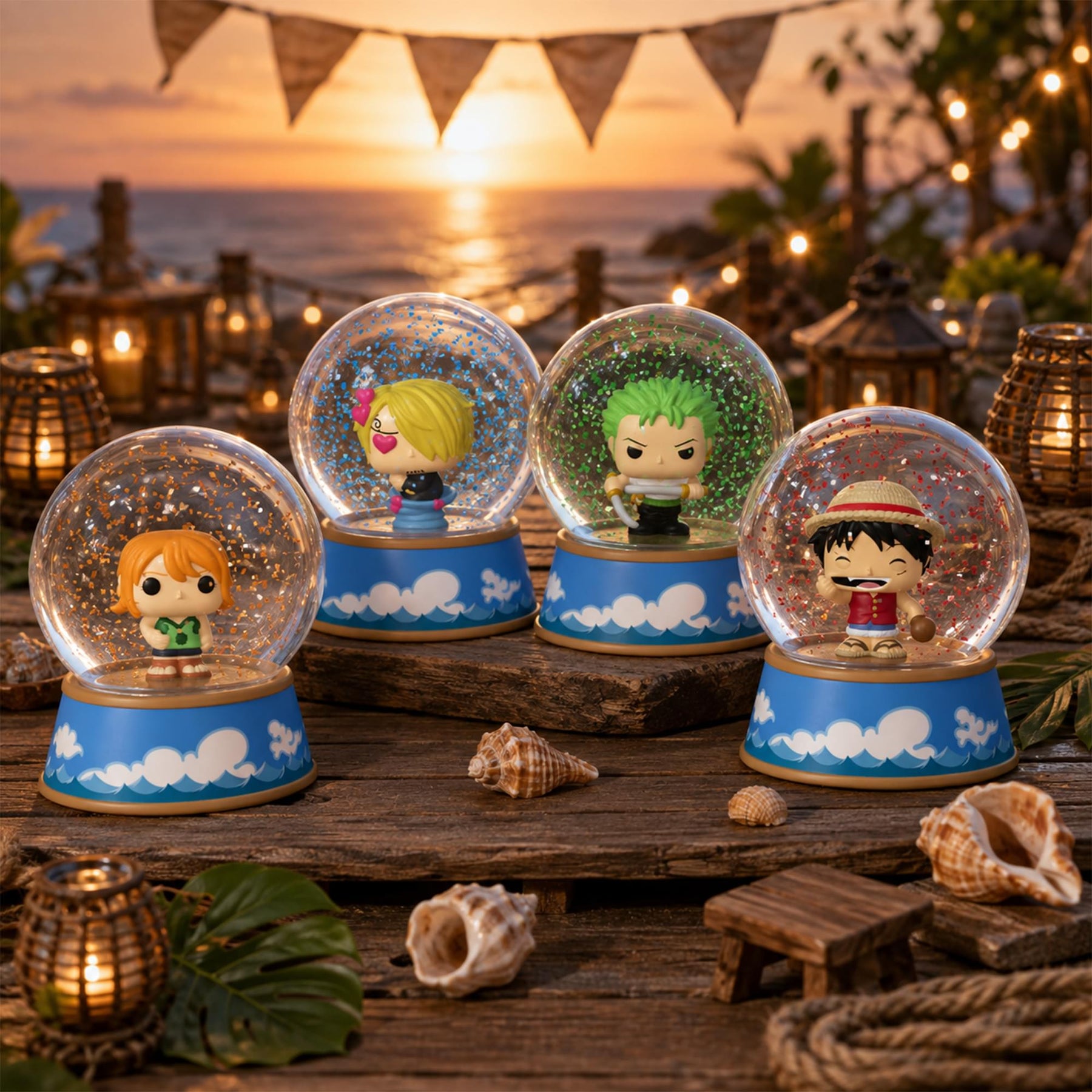 One Piece Funko Mini POP Glitter Globe | Monkey D. Luffy
