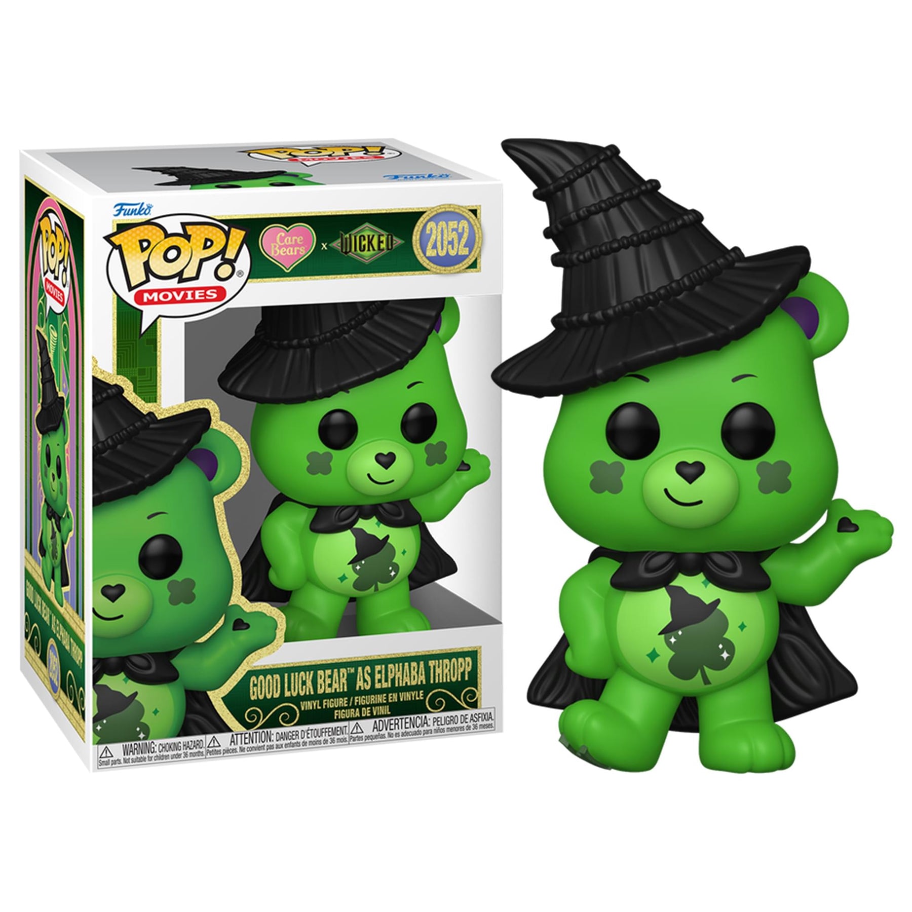 Wicked X Care Bears Funko POP Movies | Good Luck Bear As Elphaba