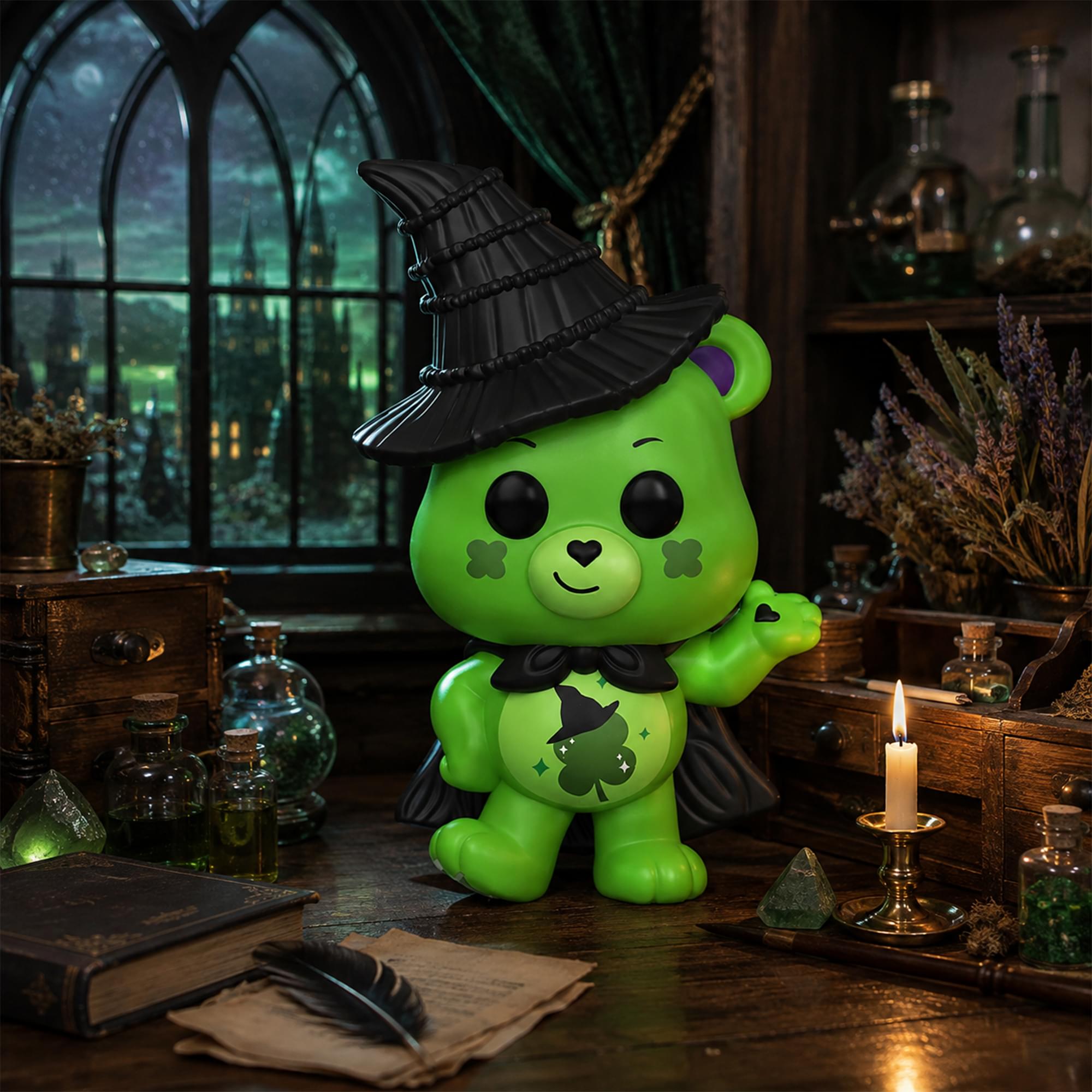 Wicked X Care Bears Funko POP Movies | Good Luck Bear As Elphaba