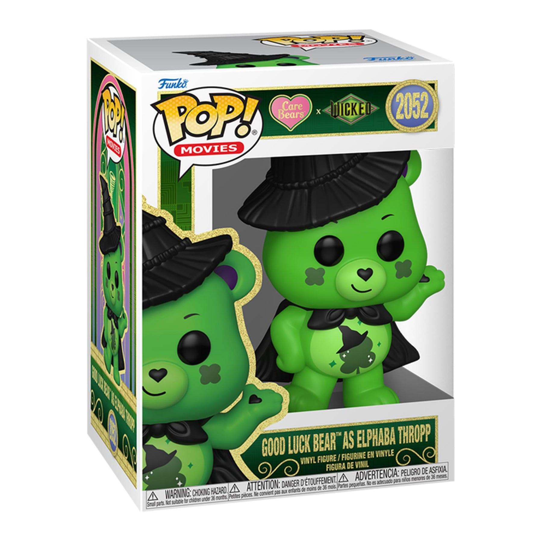 Wicked X Care Bears Funko POP Movies | Good Luck Bear As Elphaba
