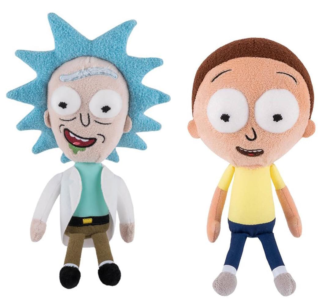 Rick and Morty Funko 8" Plush Bundle: Smiling Rick and Morty
