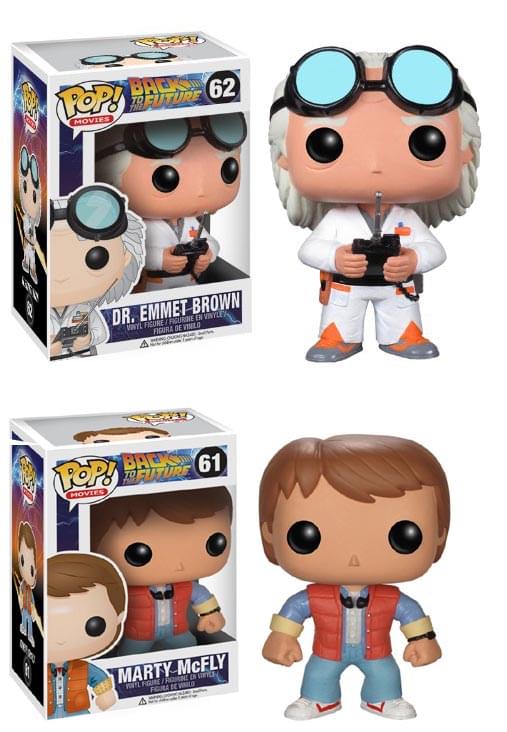 Back To The Future Funko Pop Vinyl Figure Set of 2 with Doc and Marty McFly