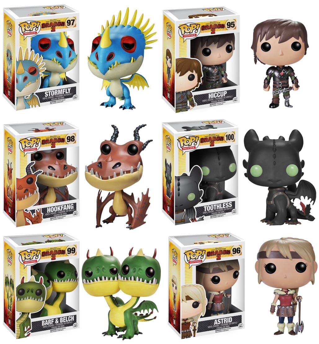 How to Train Your Dragon 2 Pop Movies Vinyl Figure Set Of 6