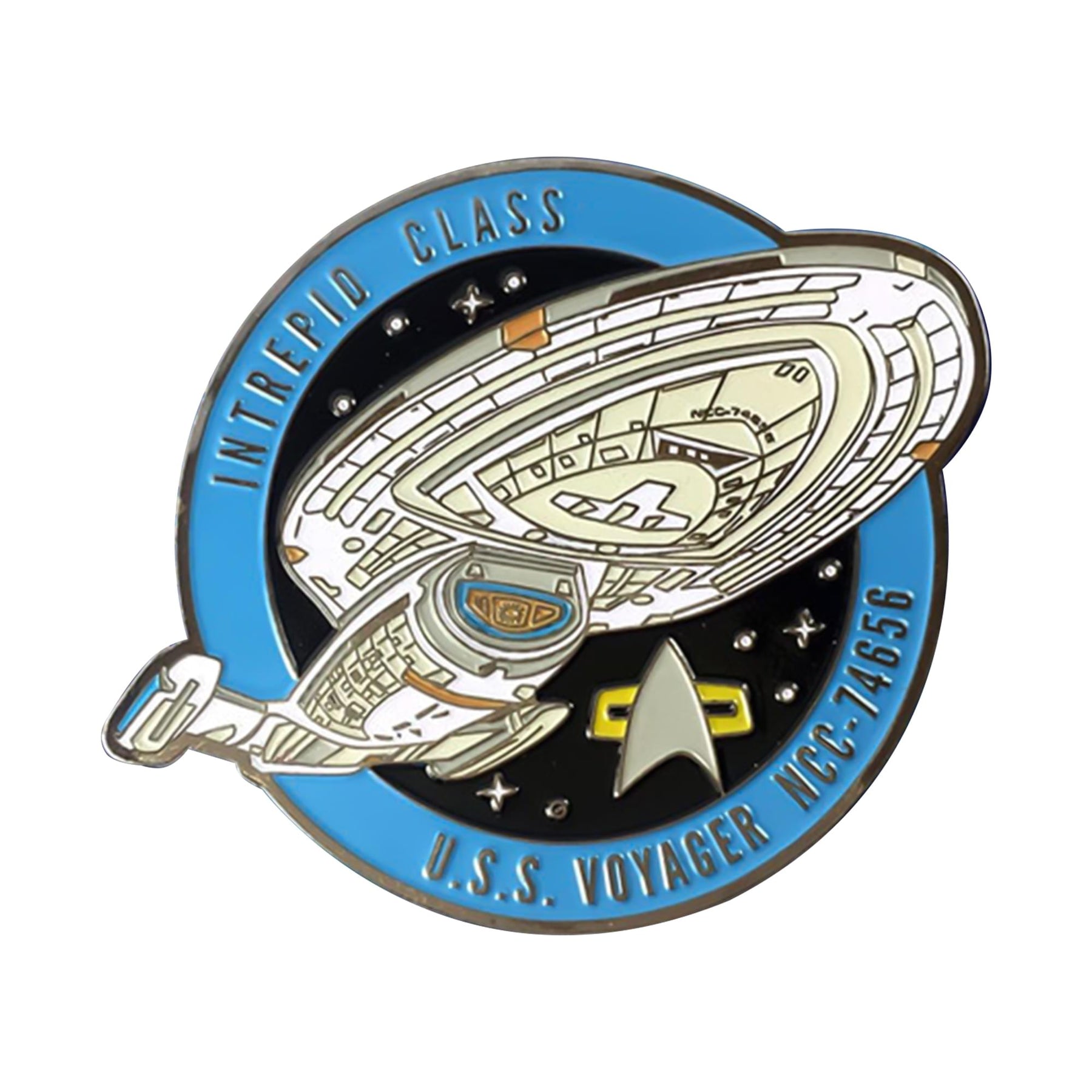 Eaglemoss Star Trek: Voyager USS Voyager (NCC-74656) Enamel Pin