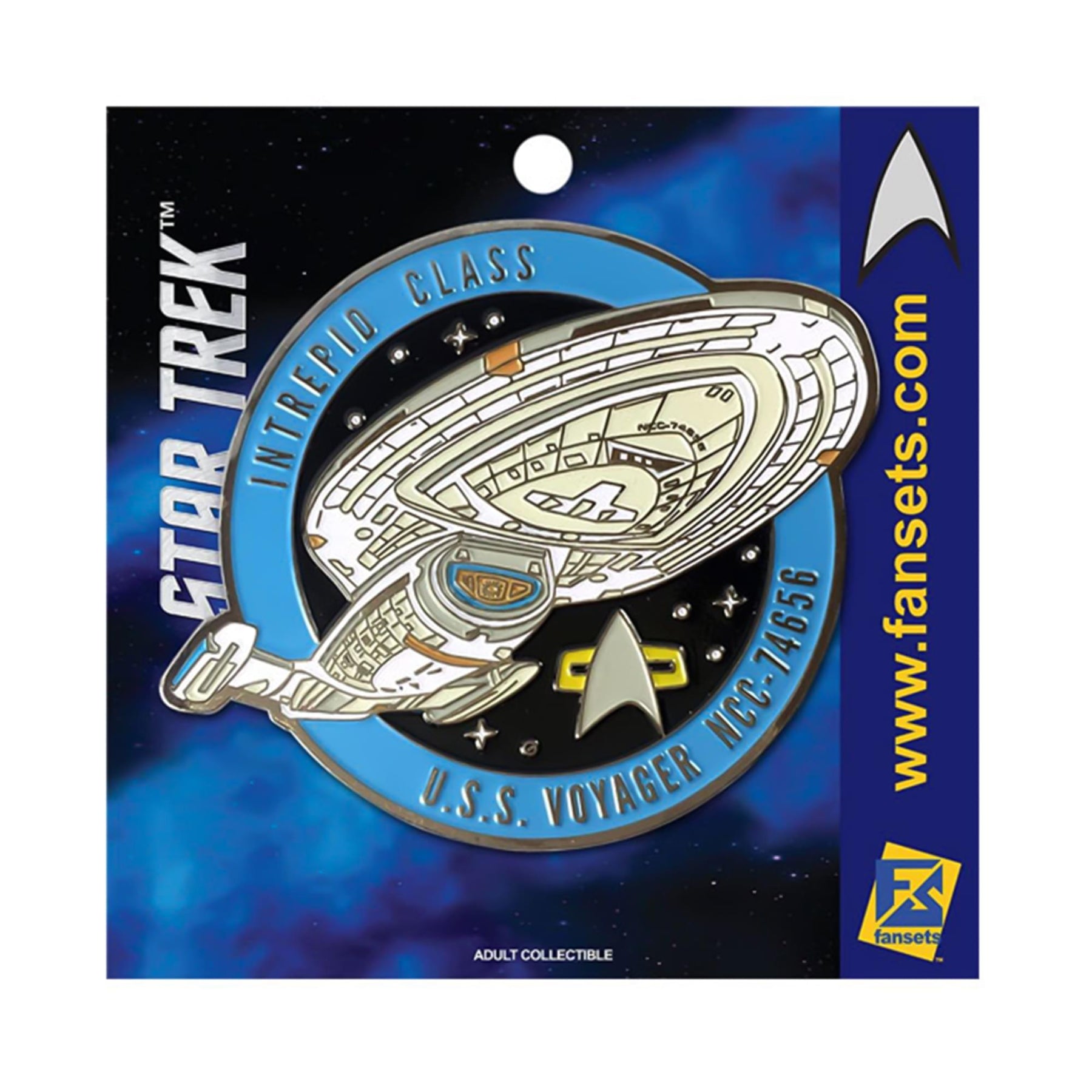 Eaglemoss Star Trek: Voyager USS Voyager (NCC-74656) Enamel Pin