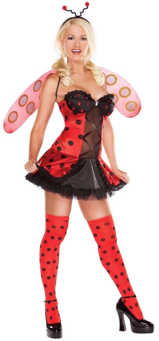 Ladybug Playboy Adult Costume Kit: Large