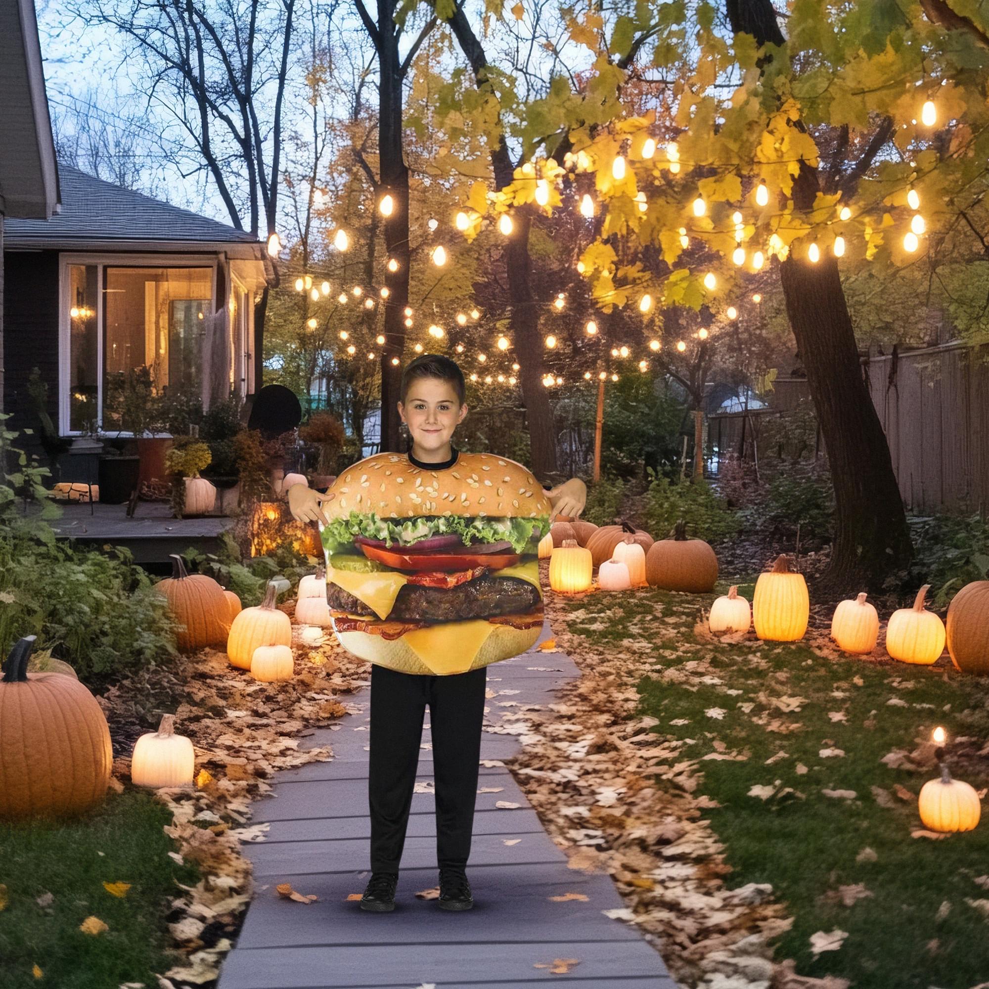 Cheeseburger Child Costume | One Size Fits Up To Size 12