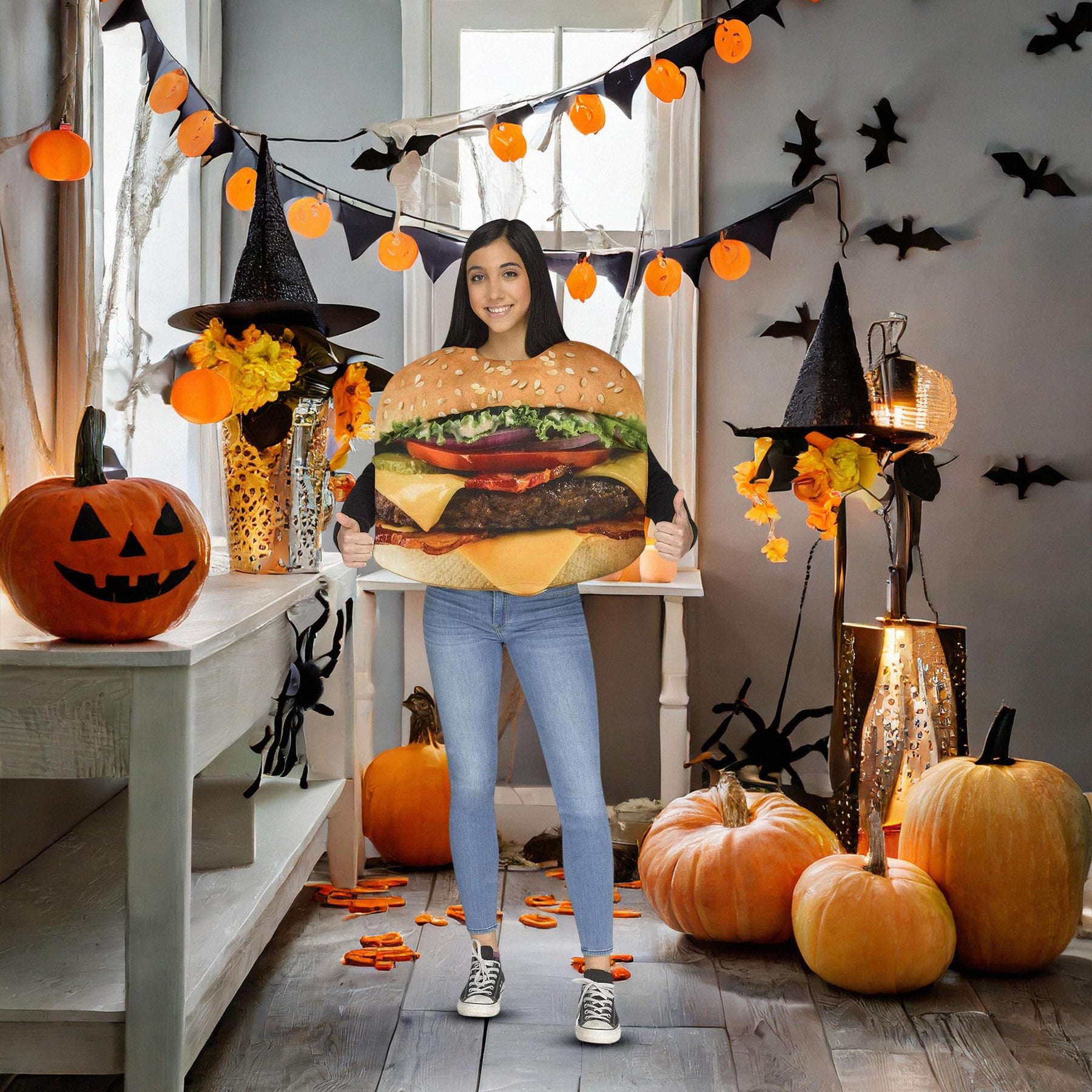 Cheeseburger Child Costume | One Size Fits Up To Size 12