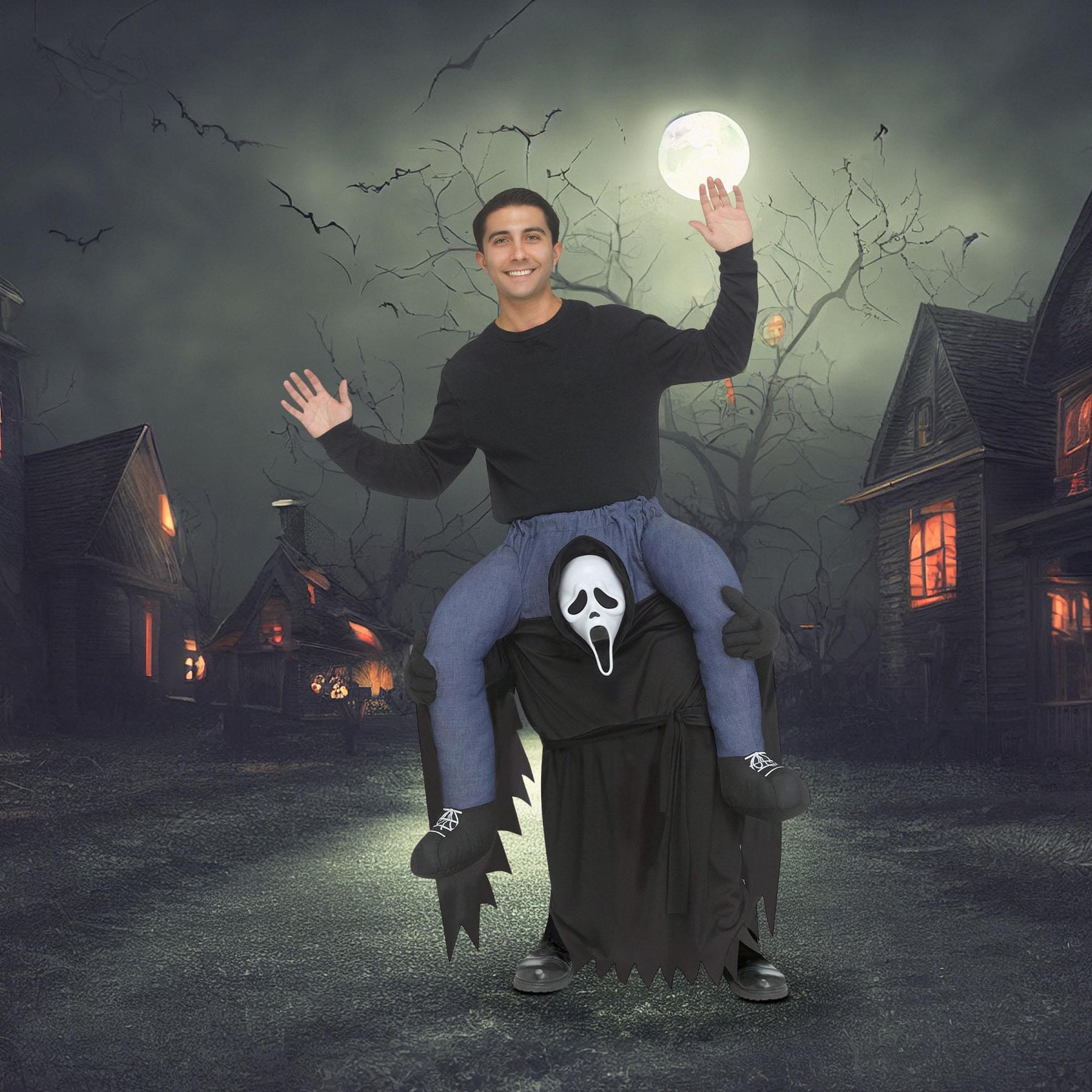 Scream Carry Me Ghost Face Adult Costume | One Size Fits Most