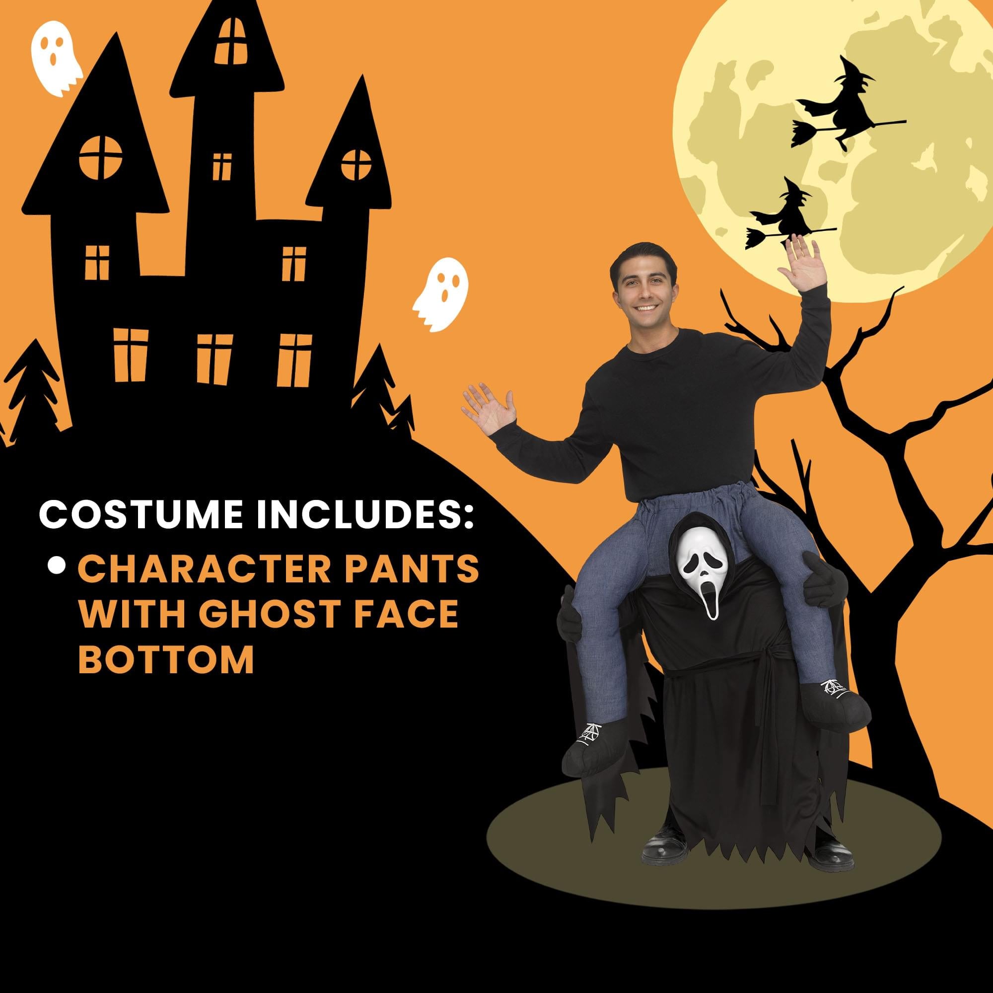Scream Carry Me Ghost Face Adult Costume | One Size Fits Most
