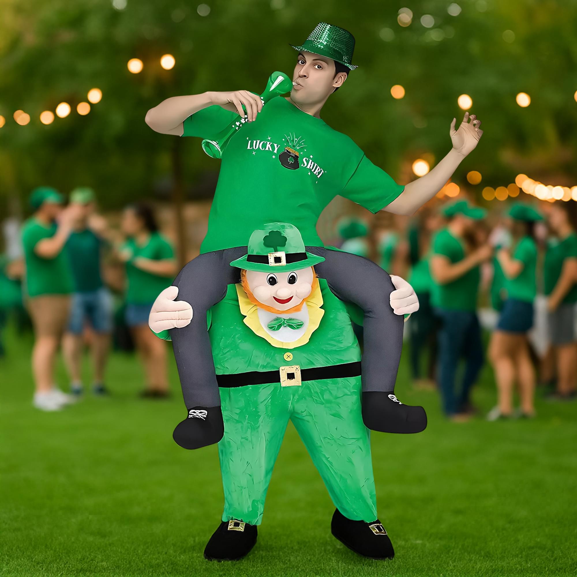 Carry Me Leprechaun Costume Adult Standard