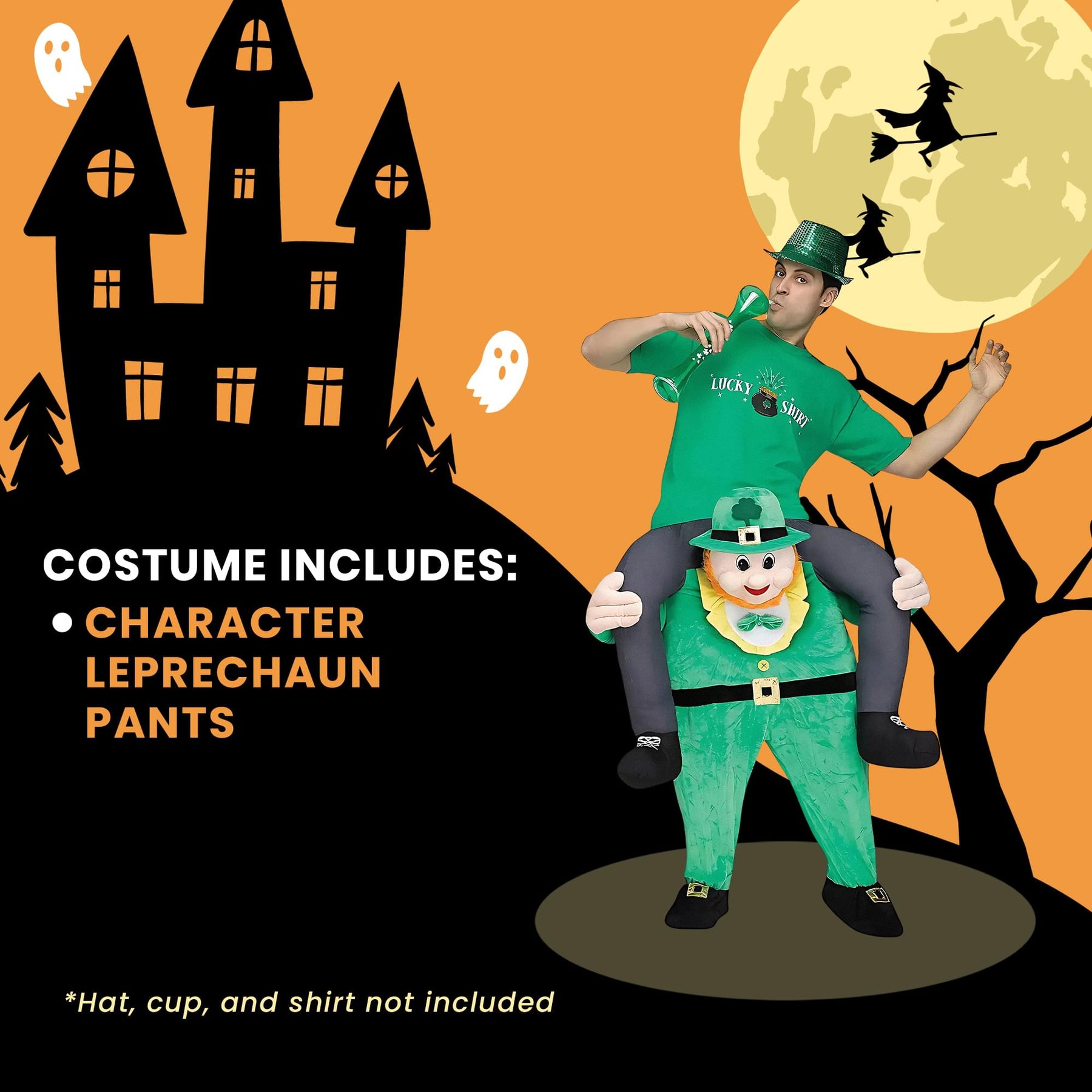 Carry Me Leprechaun Costume Adult Standard