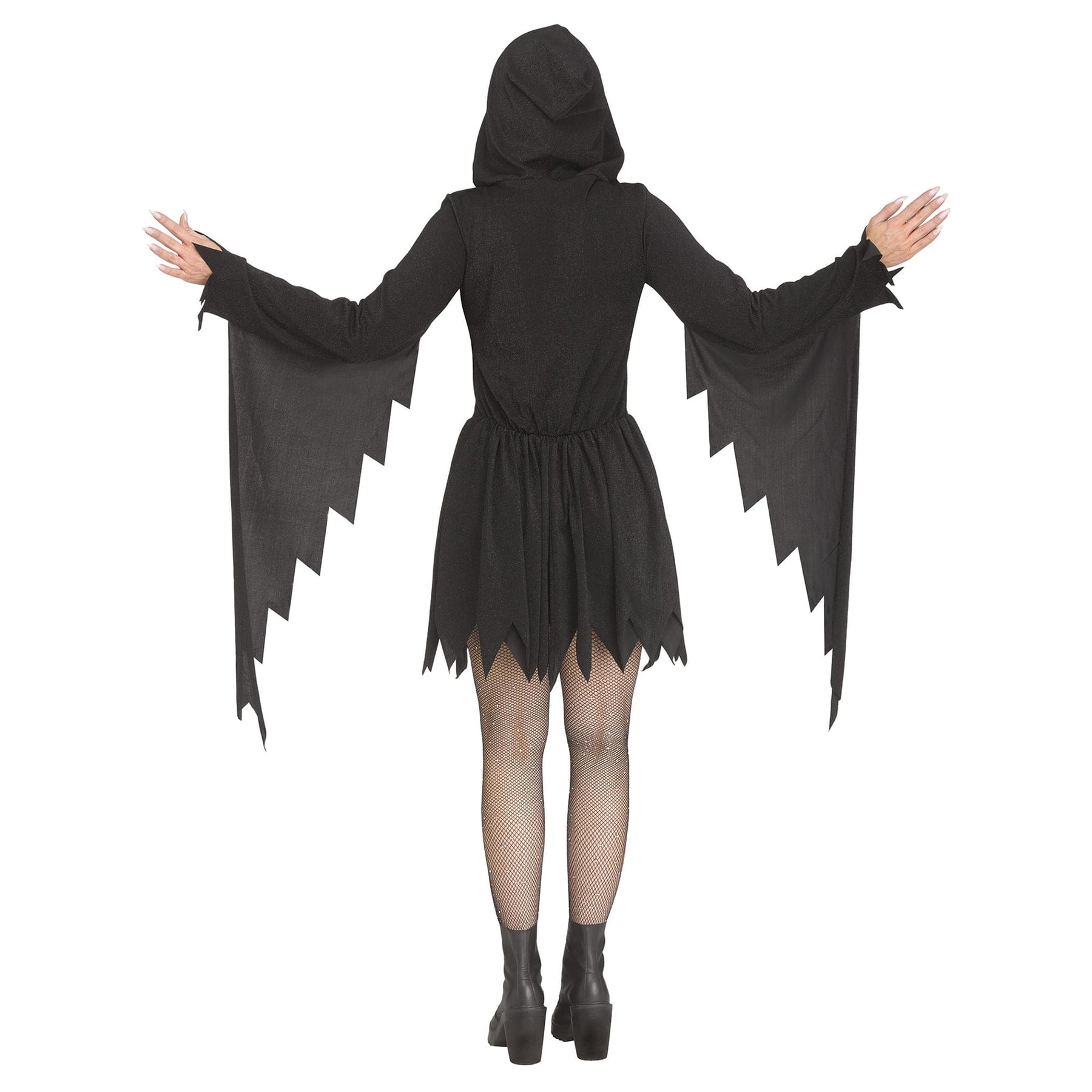 Ghost Face Black Glitter Adult Costume | Large