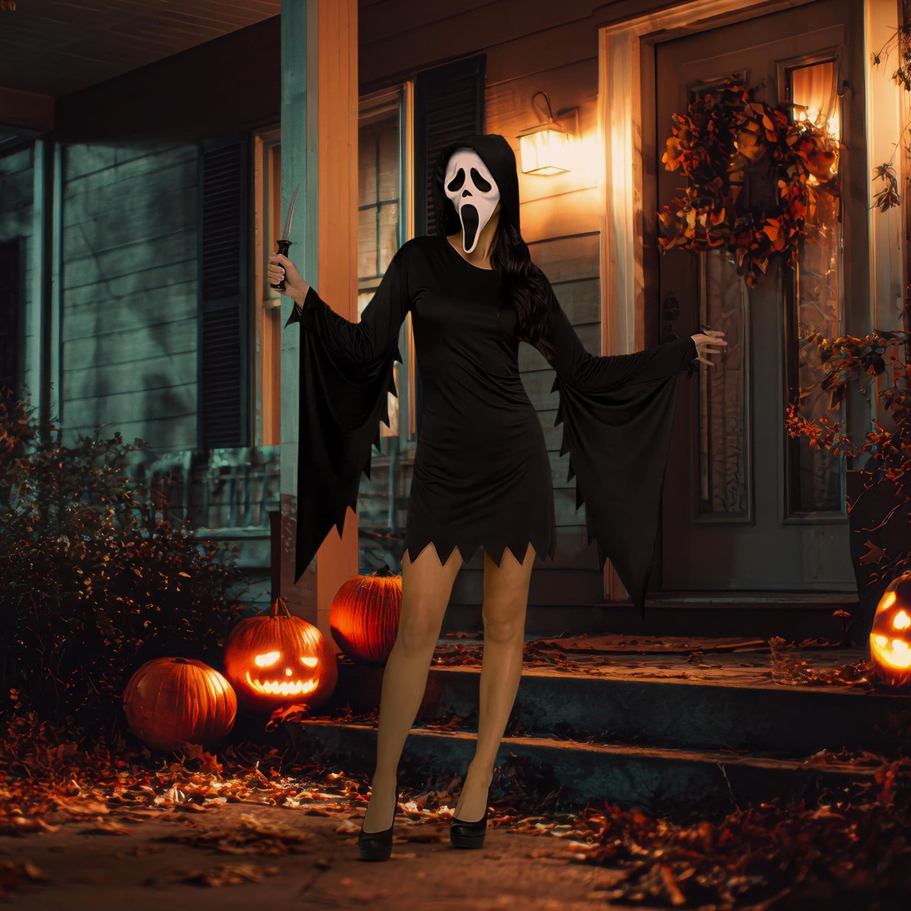 Ghost Face Glamour Adult Costume