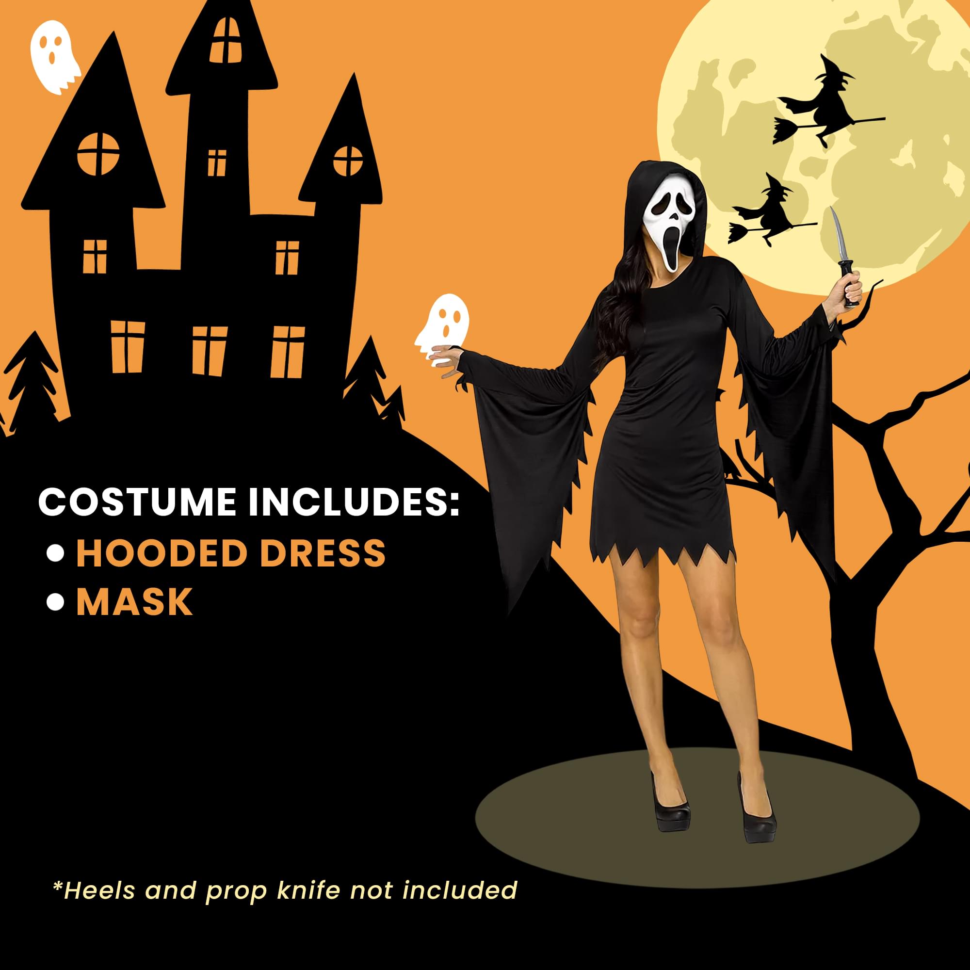 Ghost Face Glamour Adult Costume