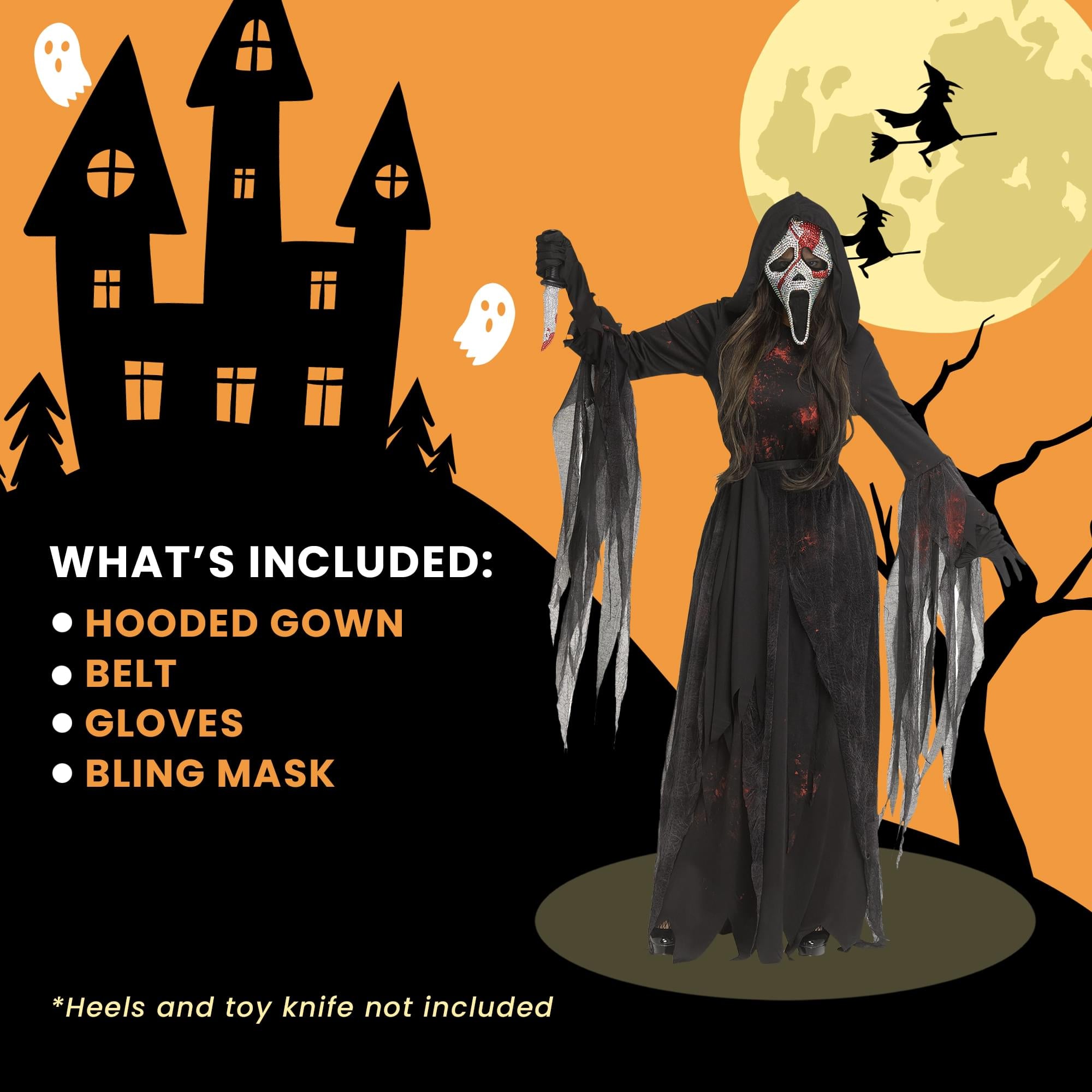 Scream Bloody Bling Ghost Face Adult Costume