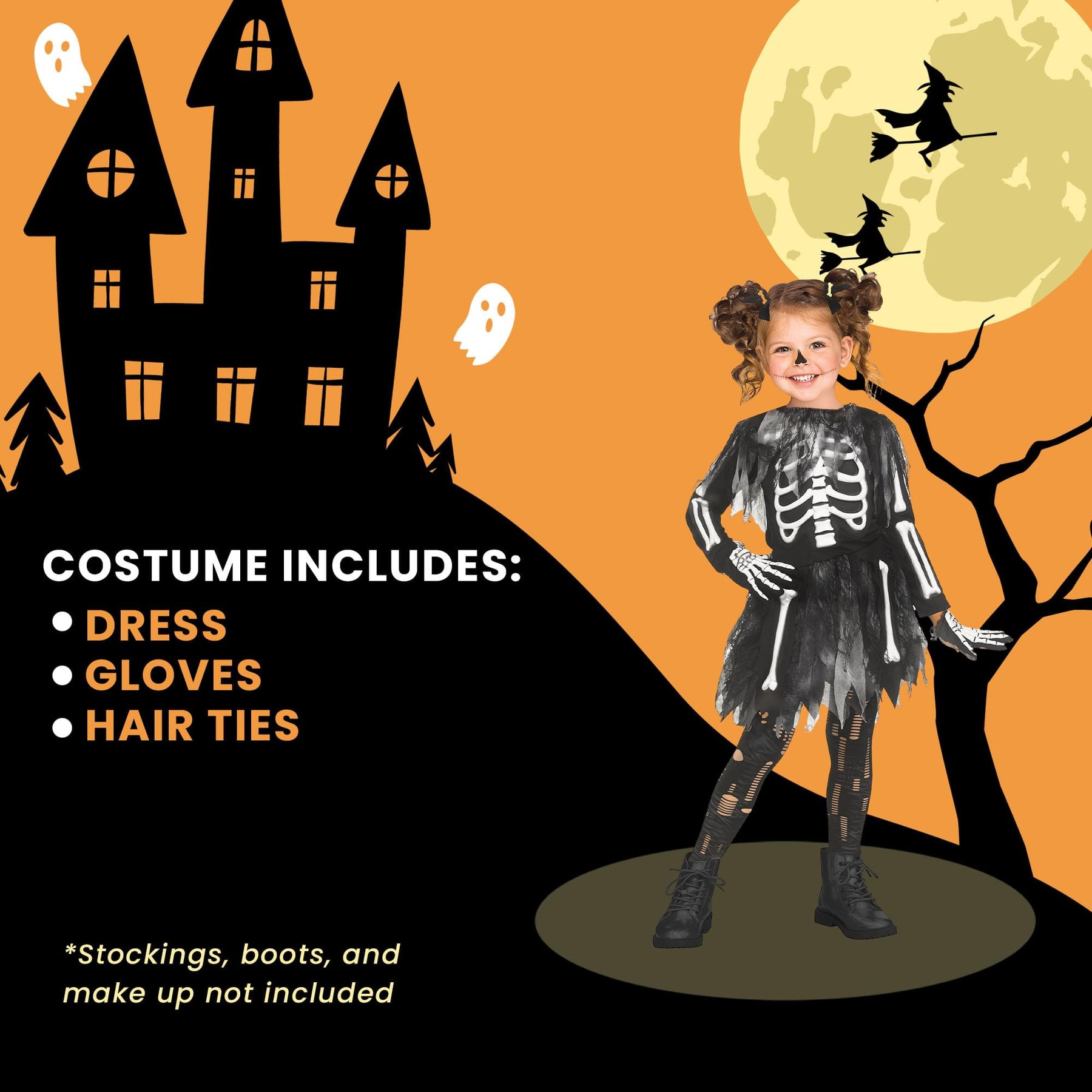 Skele-Girl Toddler Costume