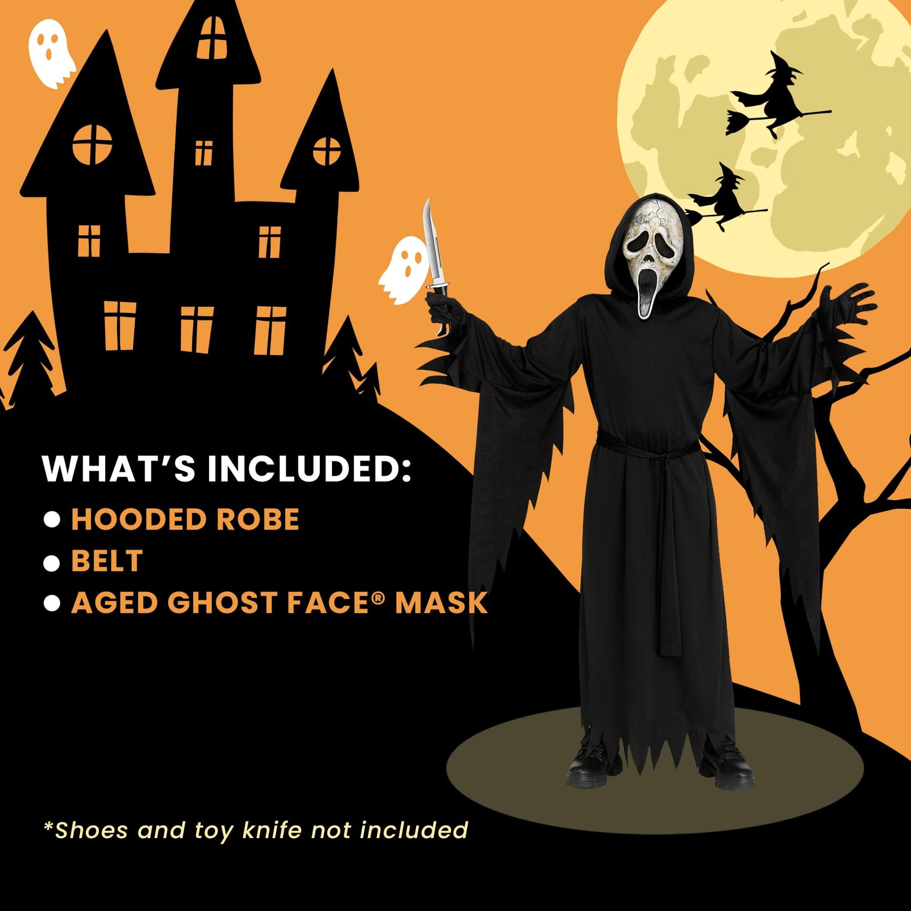 Ghost Face Aged Child Costume