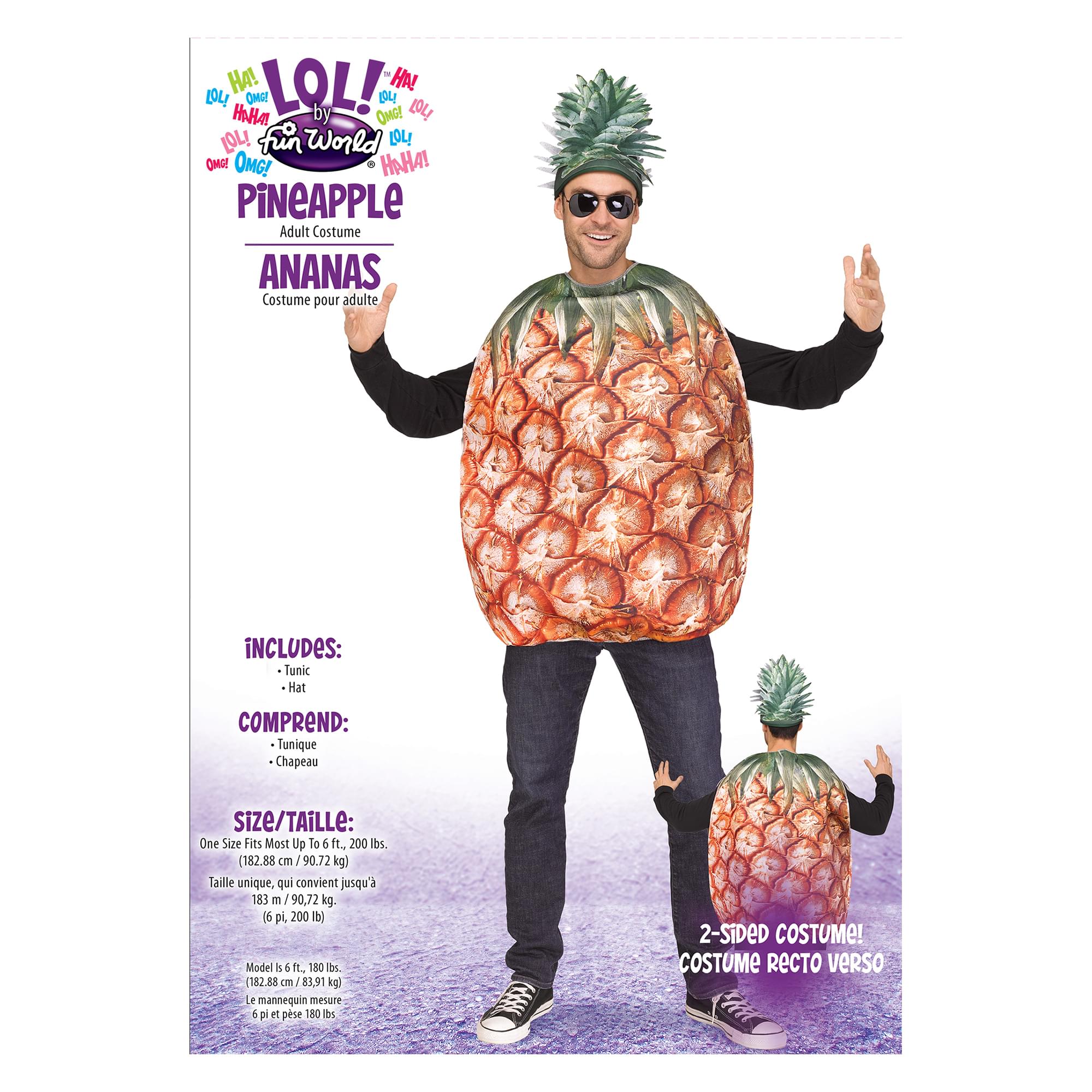 Pineapple Adult Costume | One Size