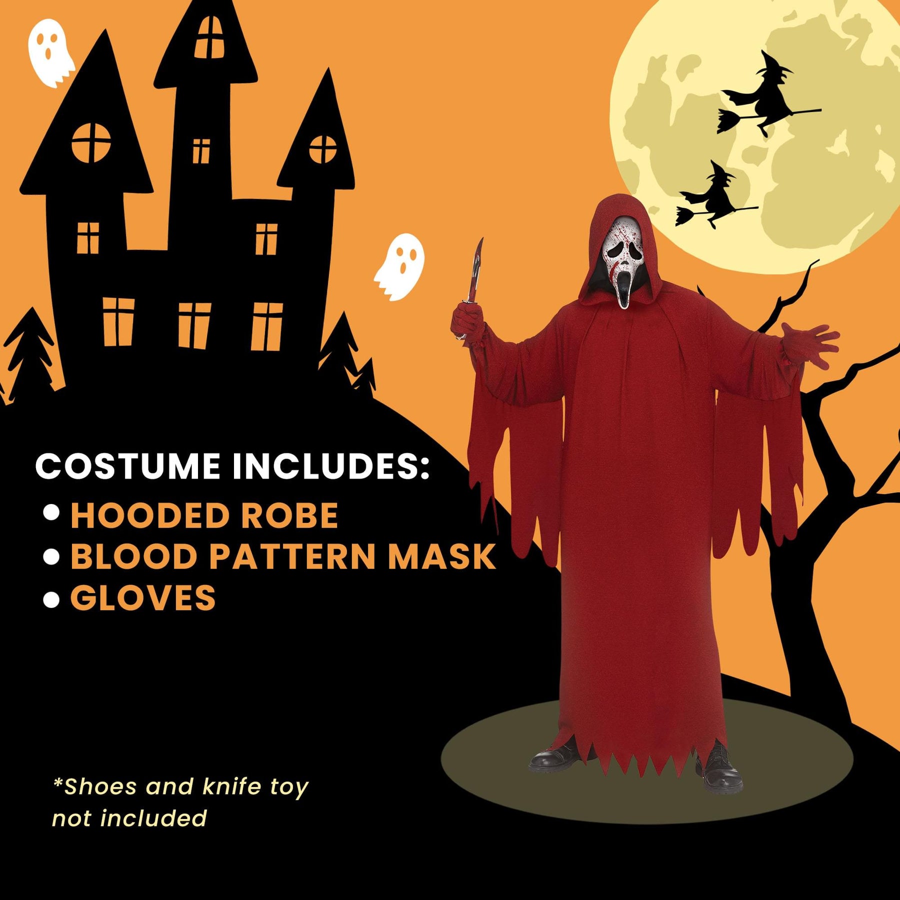 Scream Crimson Deluxe Ghost Face Adult Costume | One Size