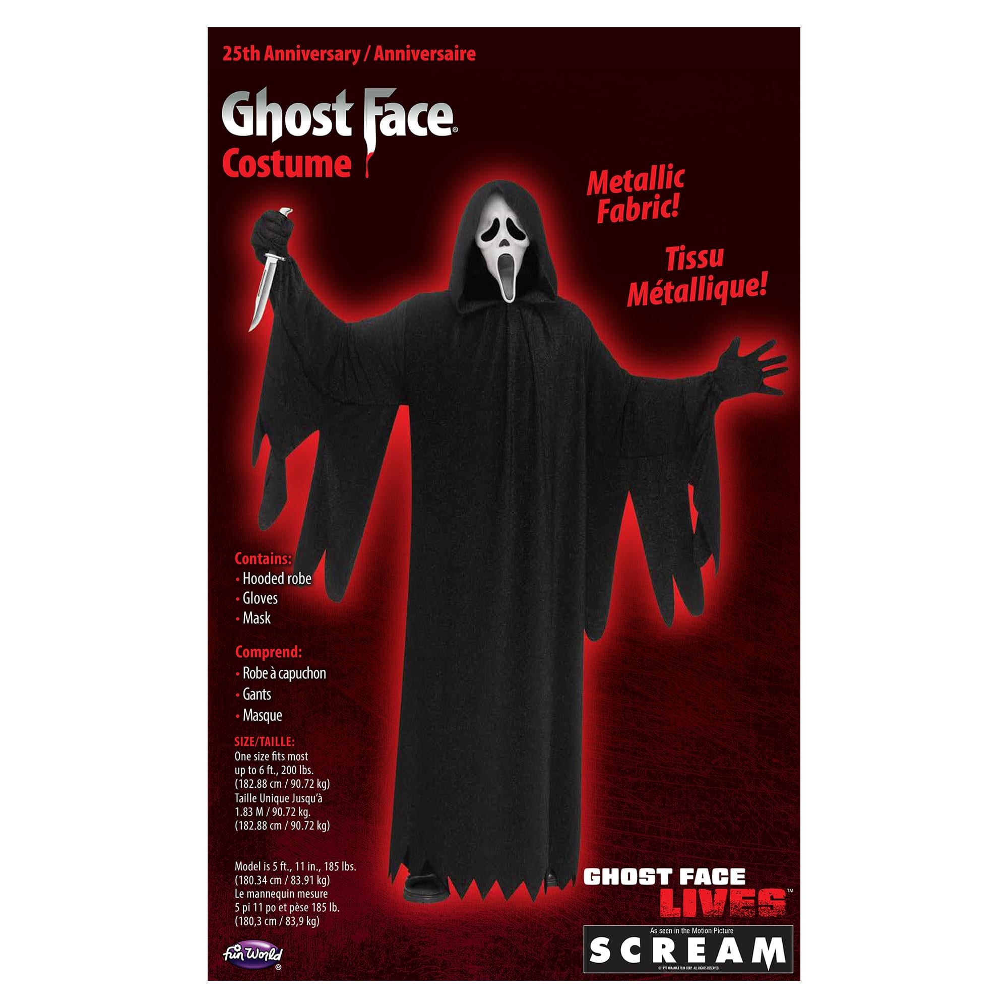 Scream Ghost Face 25th Anniversary Adult Costume One | Size Fits