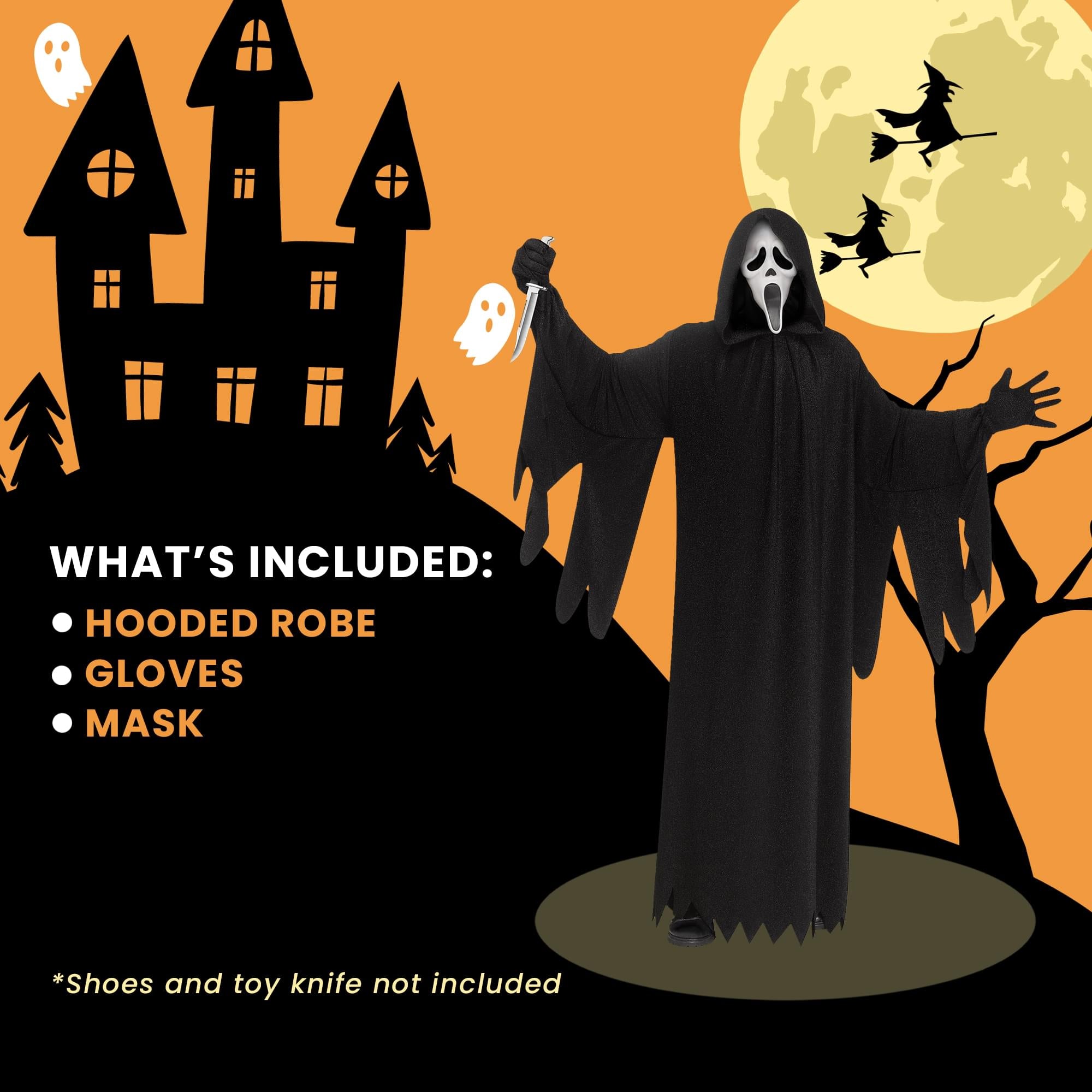 Scream Ghost Face 25th Anniversary Adult Costume One | Size Fits