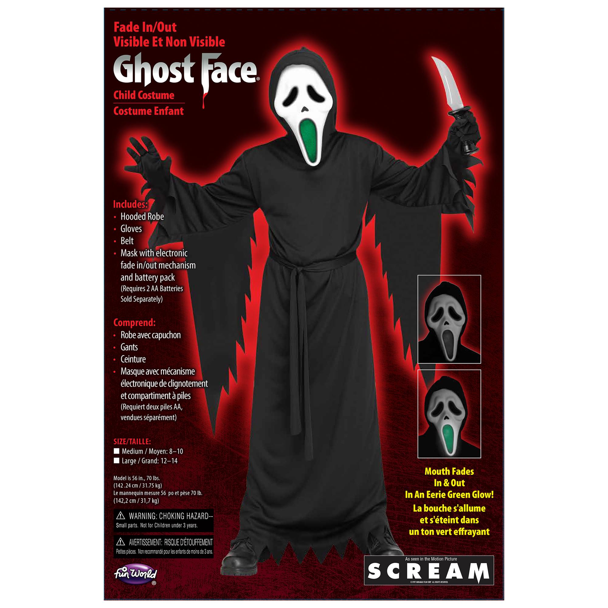 Ghost Face LU Fade Mouth Child Costume