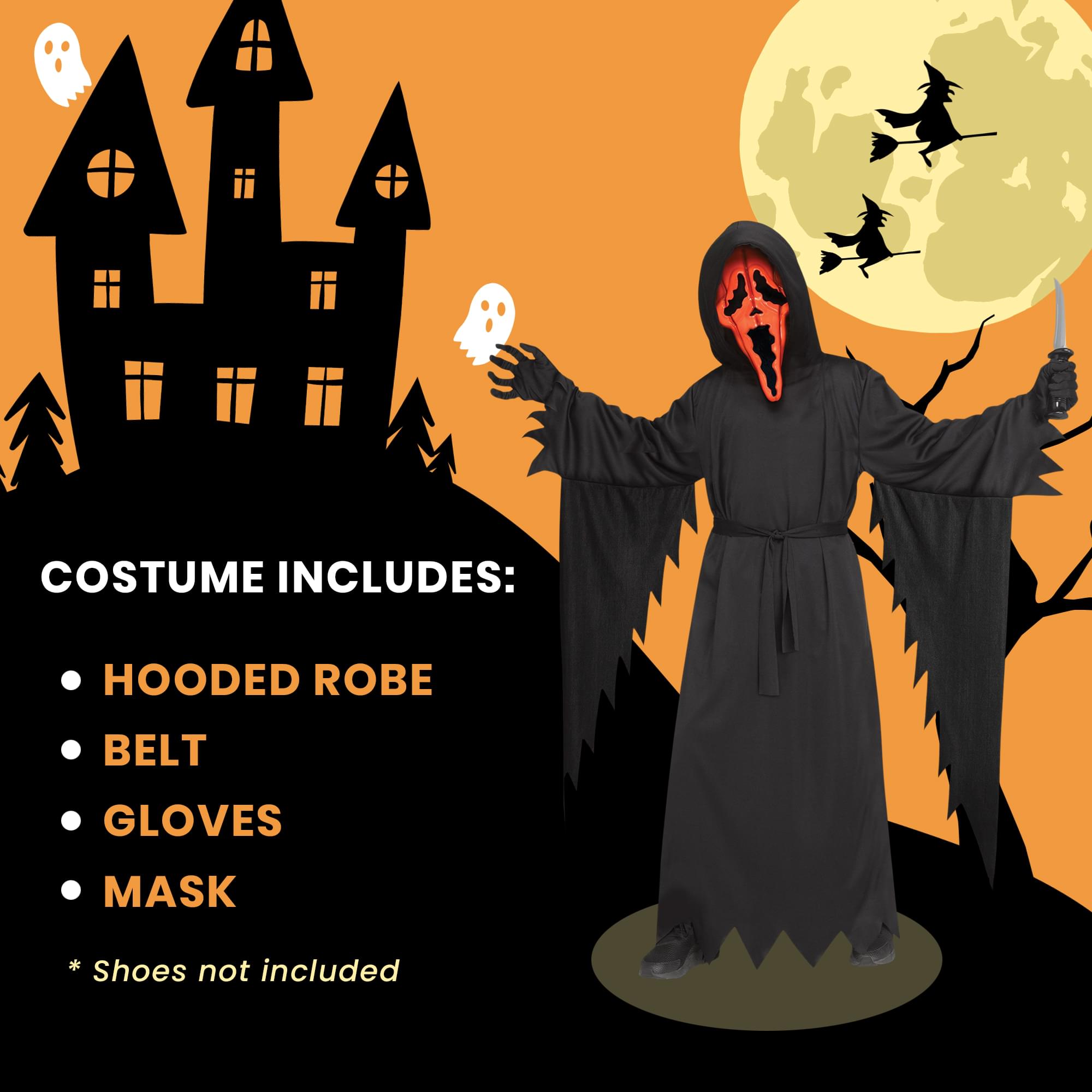 Ghost Face Pumpkin Child Costume