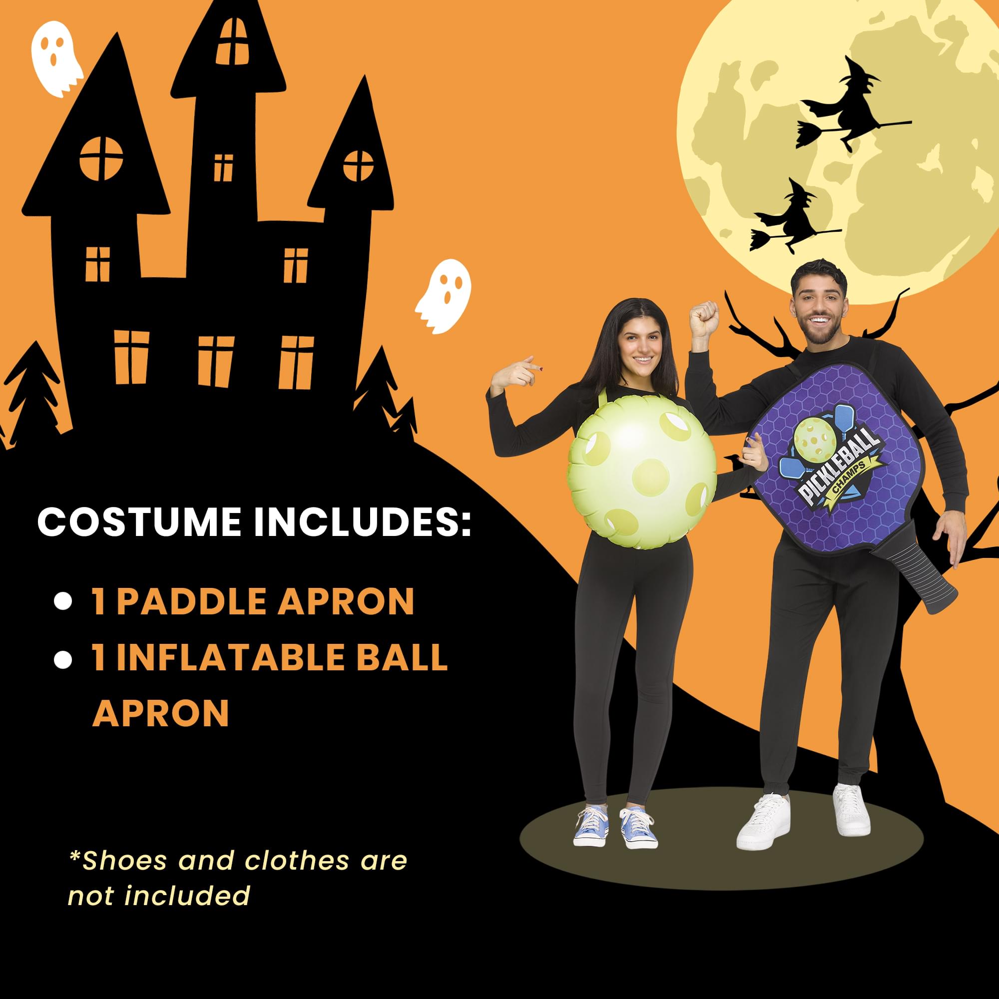 Pickleball Adult Couples Costume | One Size Fits Most
