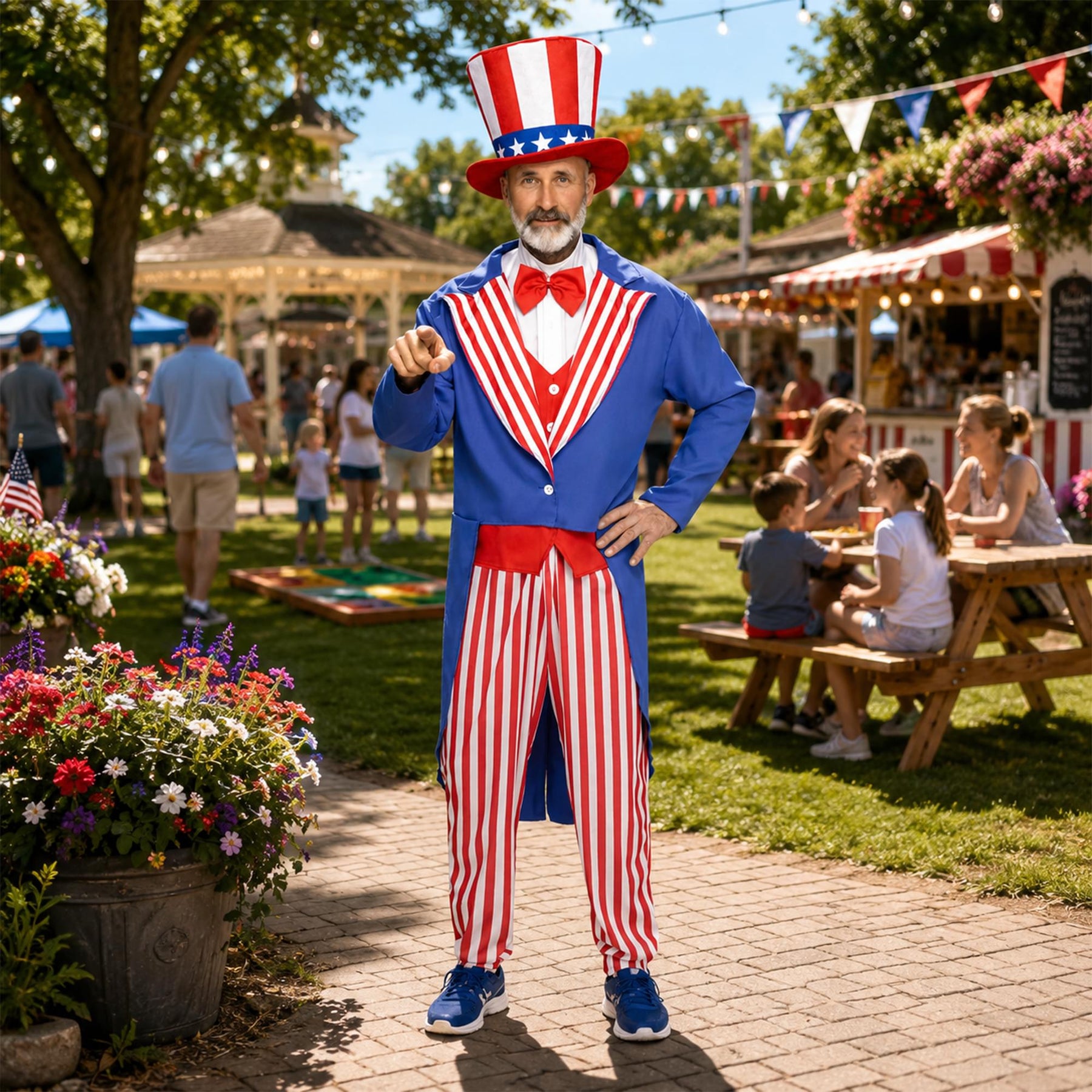 Uncle Sam Adult Costume With Jacket, Pants, and Hat