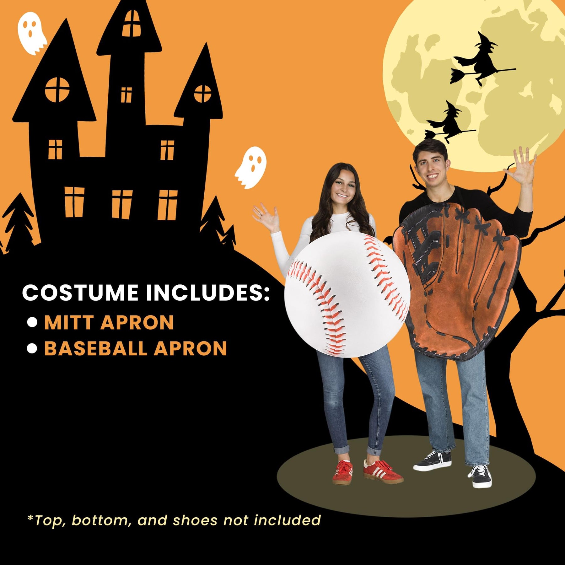 Baseball and Glove Adult Couples Costume | One Size